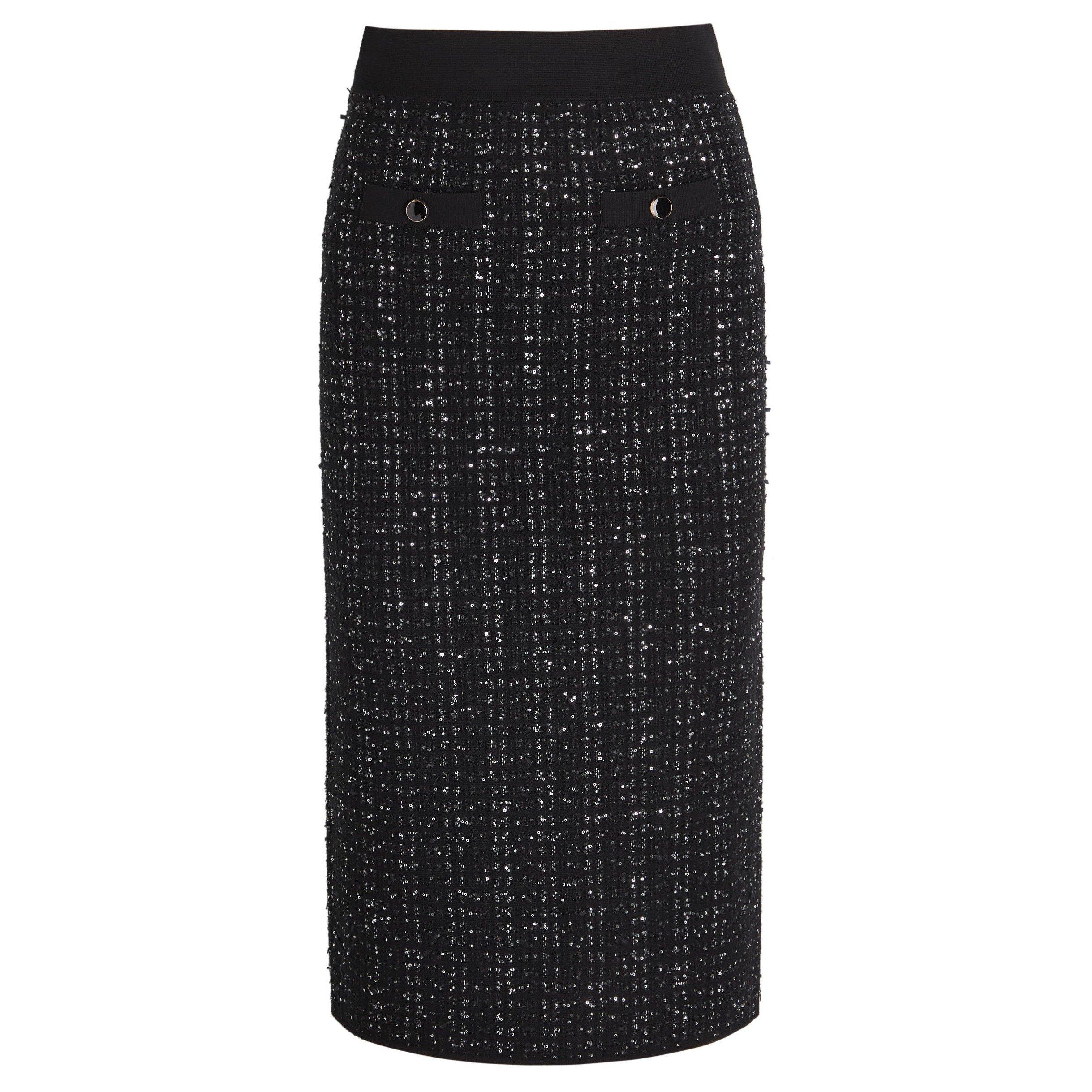 BLACK - Veronica Beard - SS CORBIN KNIT SKIRT - 1