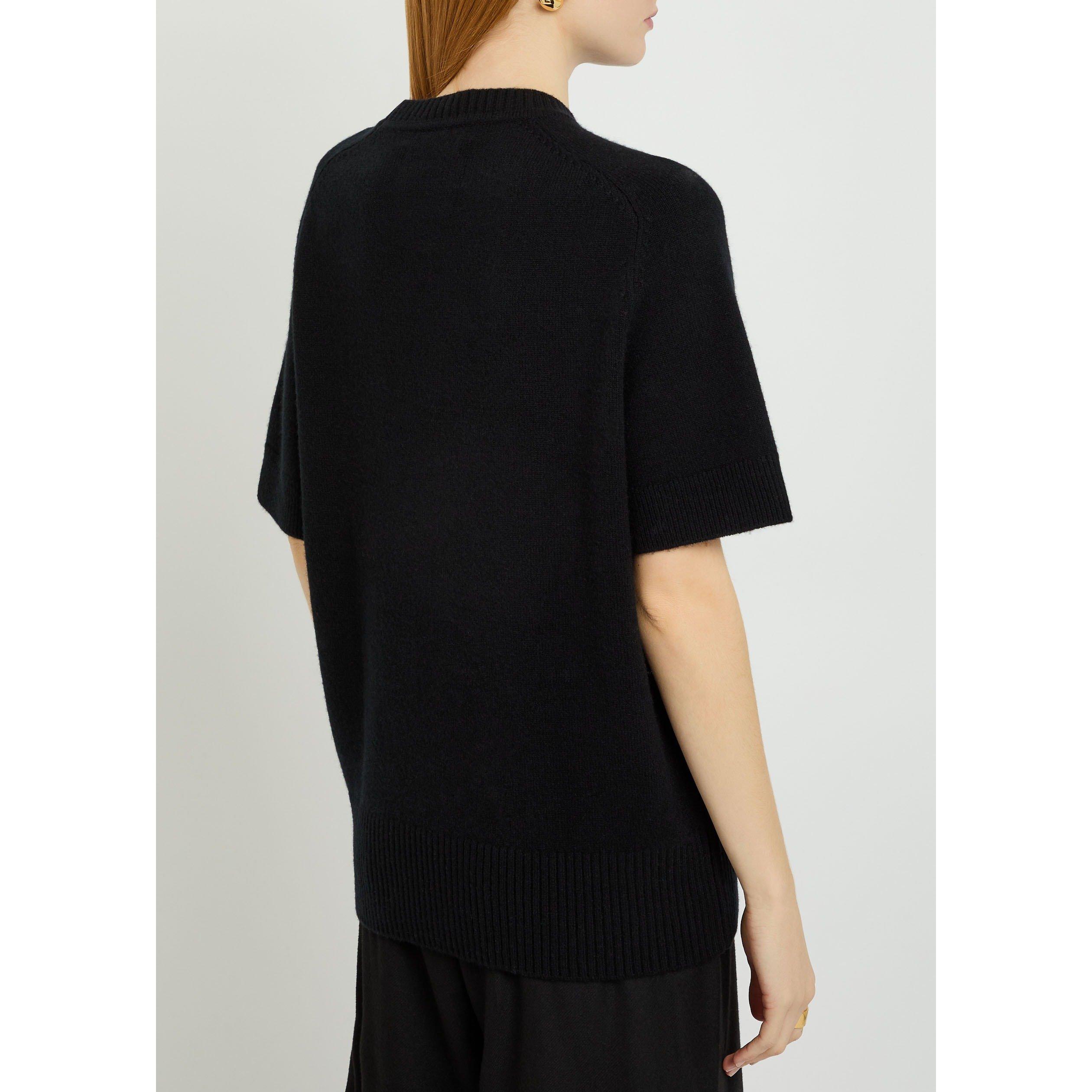 BLACK - Extreme Cashmere - T SCOTT KNITTED SS TOP - 3