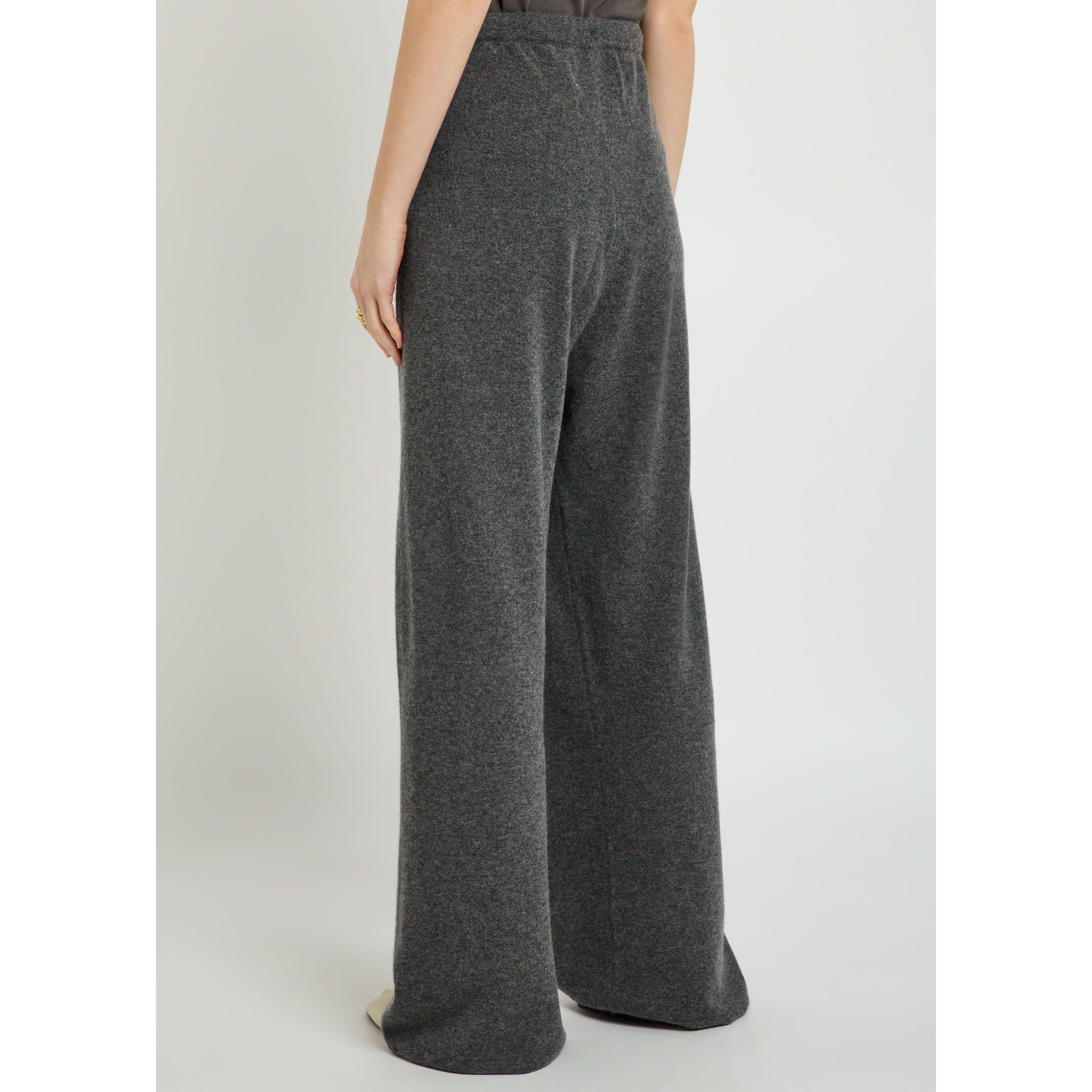 DARK GREY - Extreme Cashmere - Women's Cashmere Slouch Trousers - 3