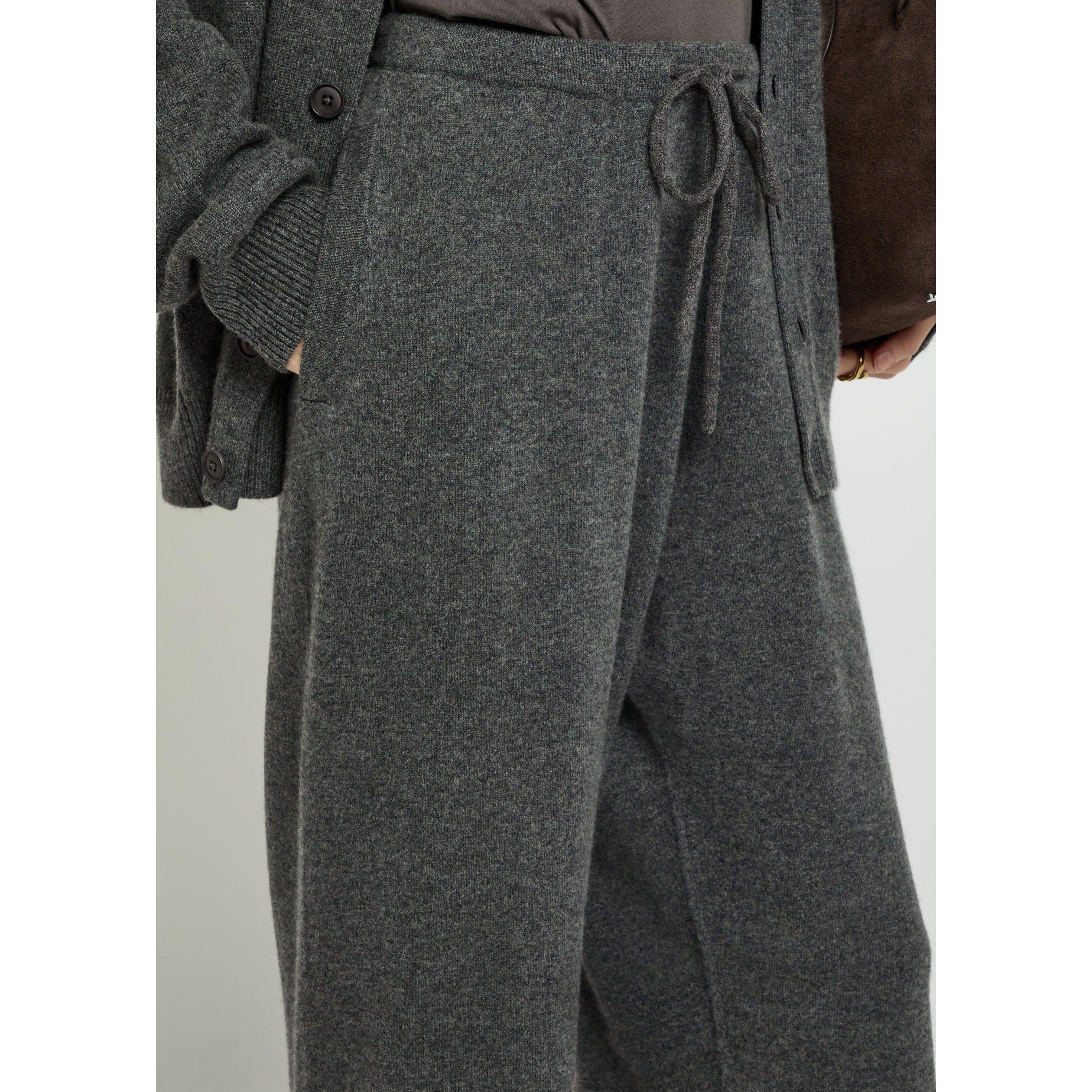 DARK GREY - Extreme Cashmere - Women's Cashmere Slouch Trousers - 4