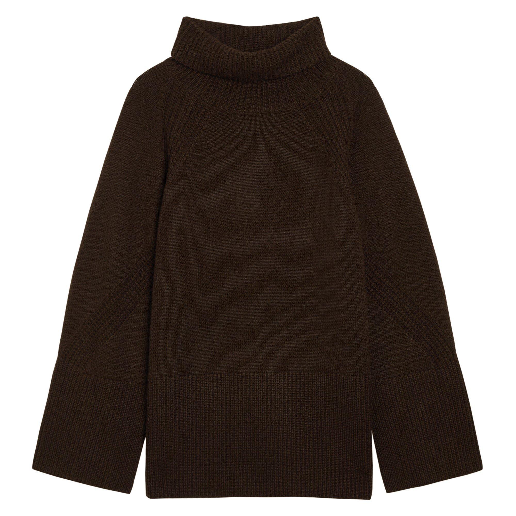 BROWN - Joseph - KW LOFTUS-TOP-PURE CASHMERE