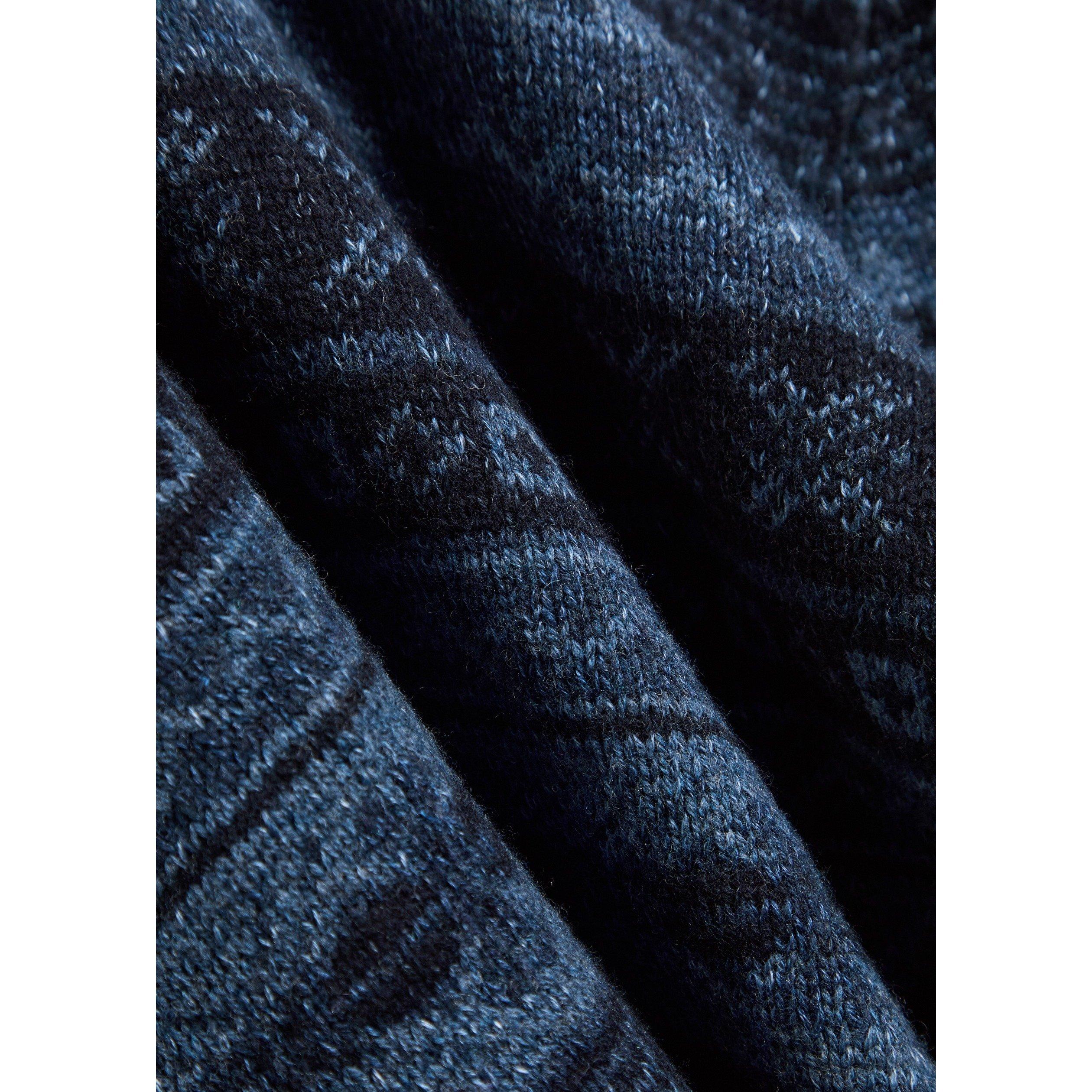 BLUE AND OTHER - Polo Ralph Lauren - Men's Jacquard Wool Regular Fit Long Sleeve Polo Shirt - 4