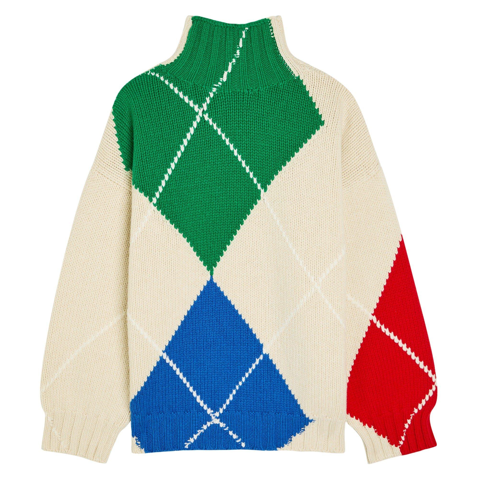 MULTICOLOURED 1 - JW Anderson - Women's Pringle Argyle Wool Turtle-Neck Jumper - 1