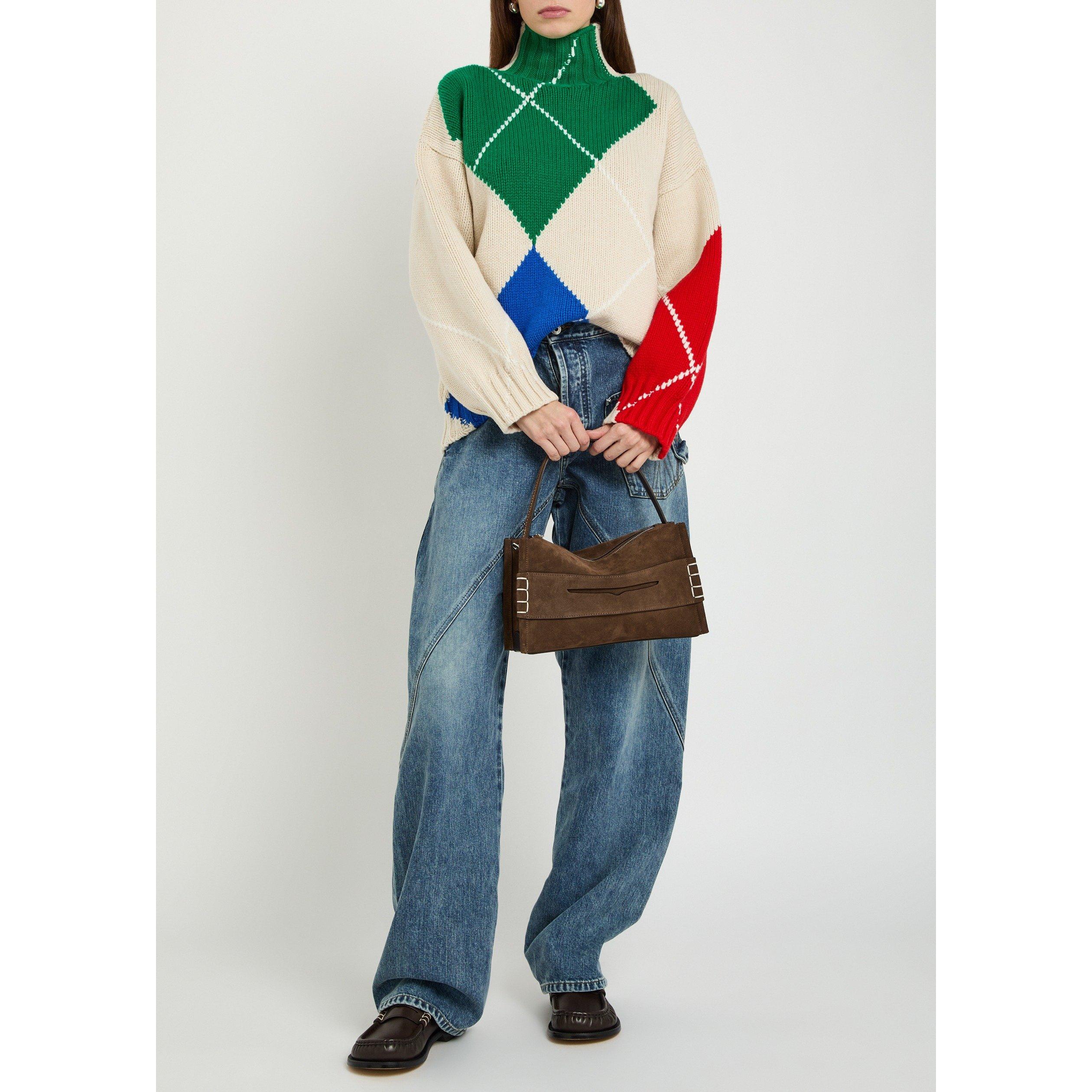 MULTICOLOURED 1 - JW Anderson - Women's Pringle Argyle Wool Turtle-Neck Jumper - 5