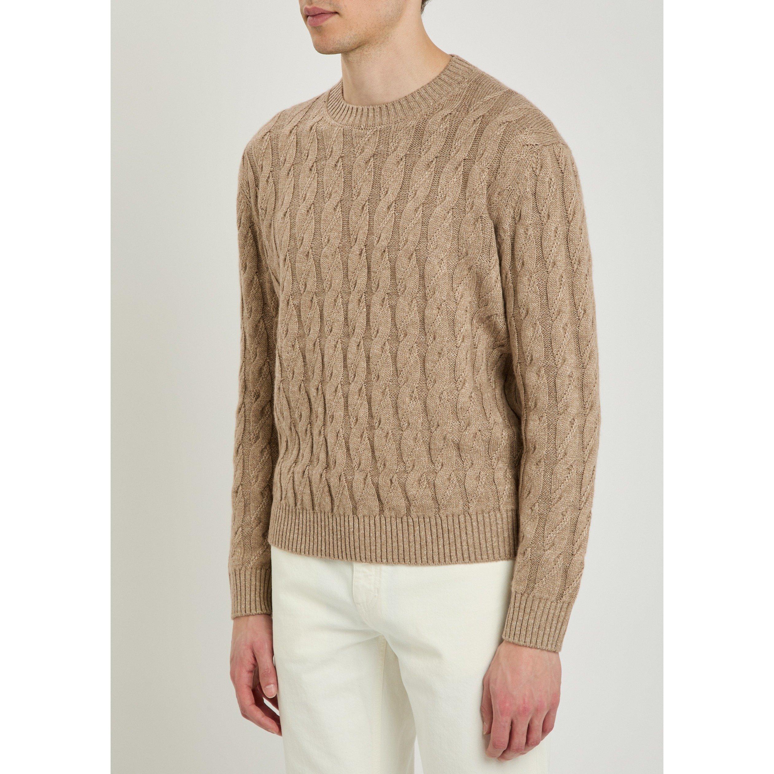 BROWN - Zegna - ZEGNA LINEN CASHMERE SILK CREW - 2