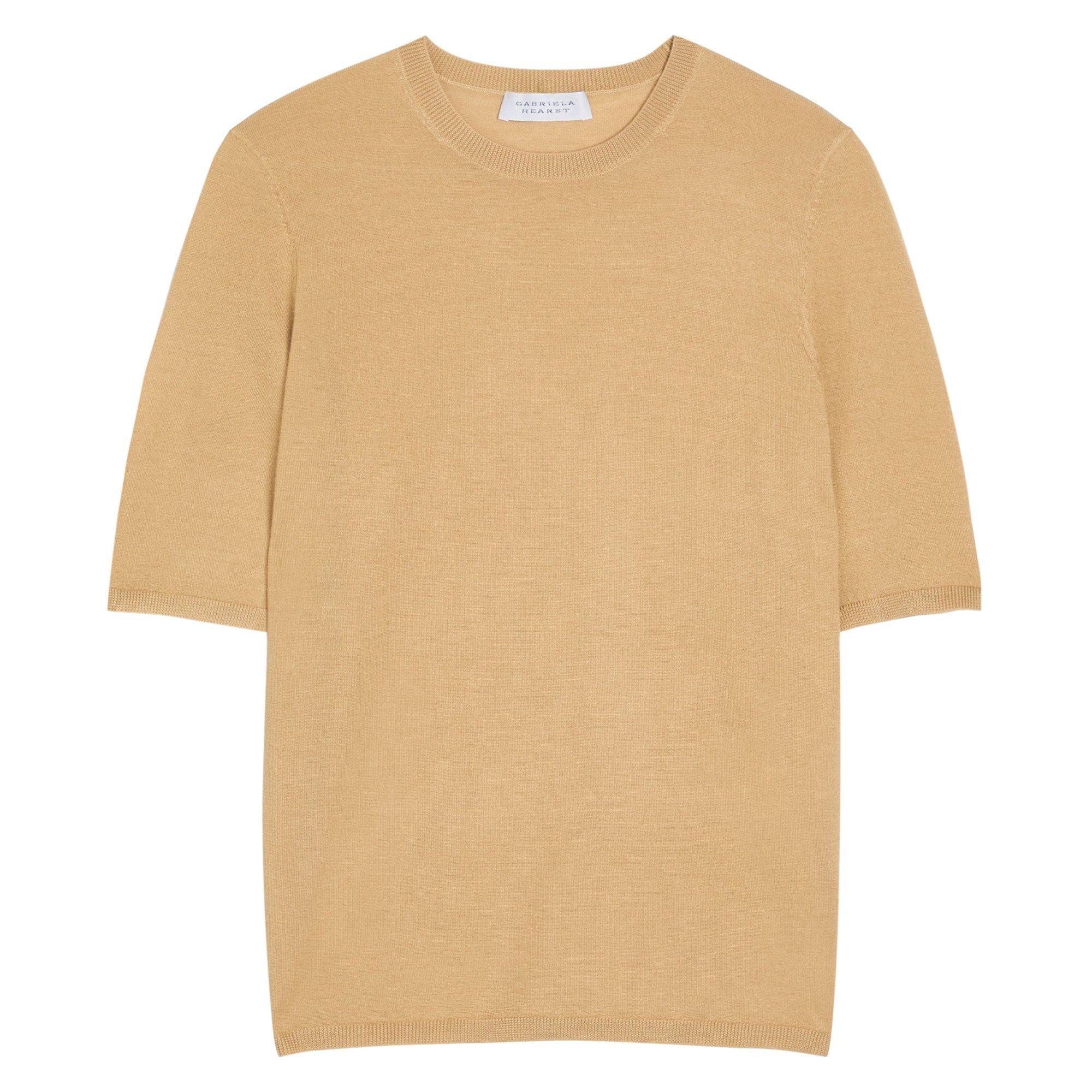 BEIGE - Gabriela Hearst - Women's Chryse Cashmere Silk Slim-Fit Knitted T-Shirt - 1