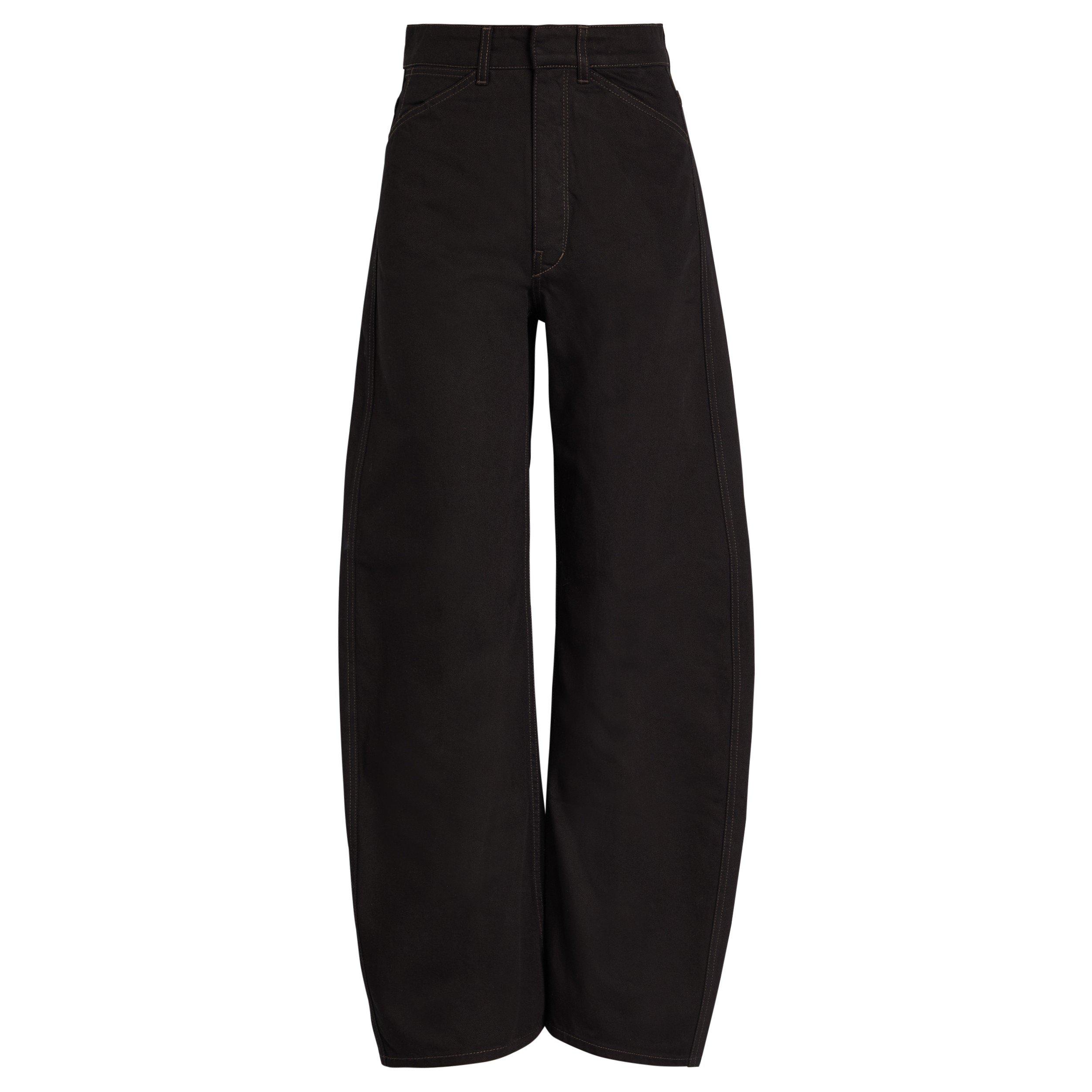 BLACK - Lemaire - HIGH WAISTED CURVED PANTS - 1