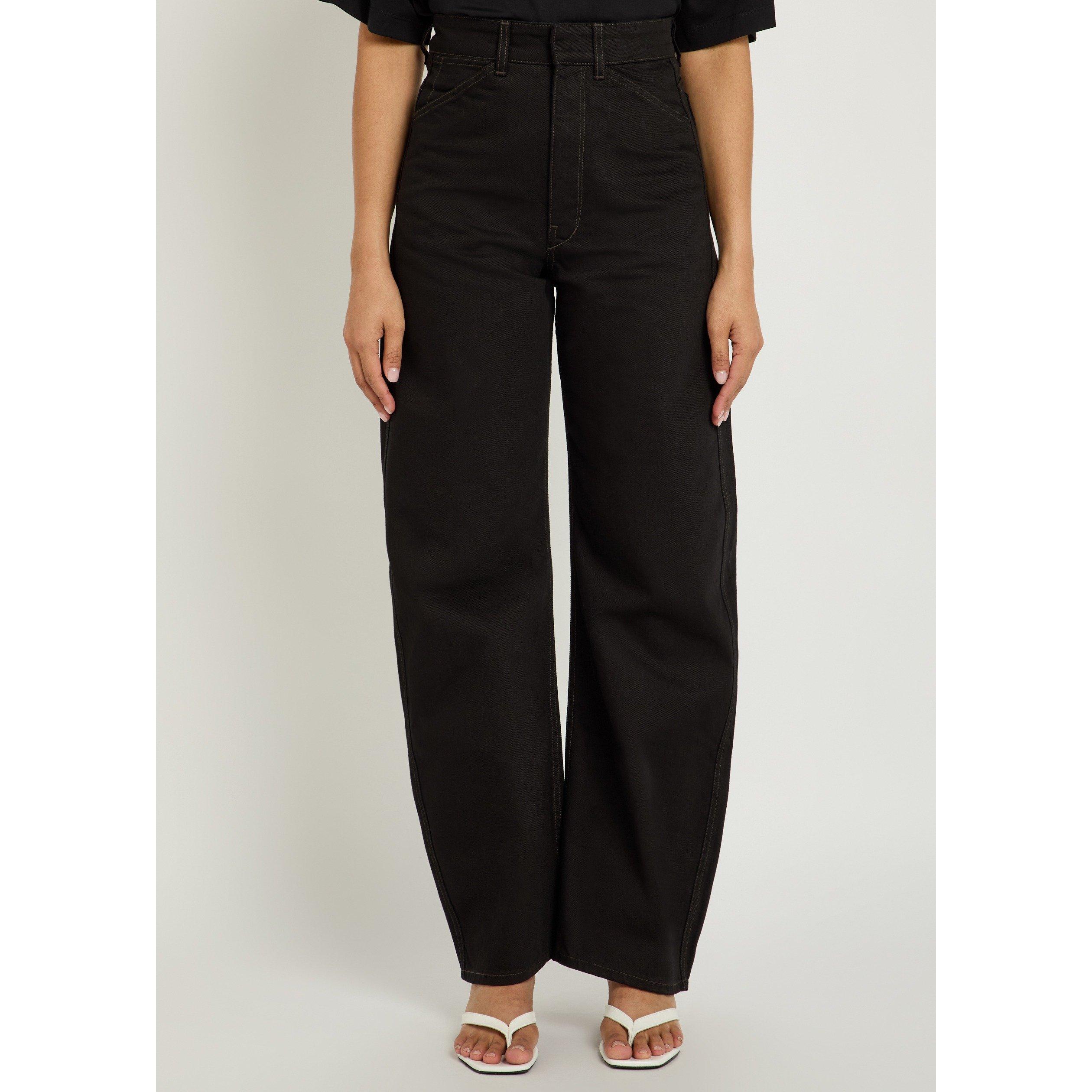 BLACK - Lemaire - HIGH WAISTED CURVED PANTS - 2