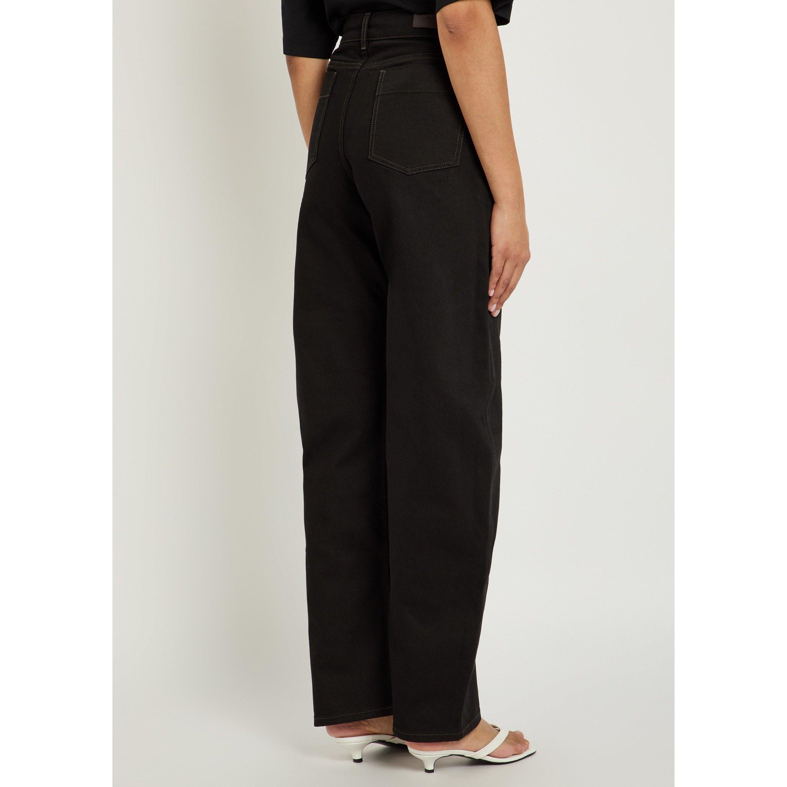 BLACK - Lemaire - HIGH WAISTED CURVED PANTS - 3