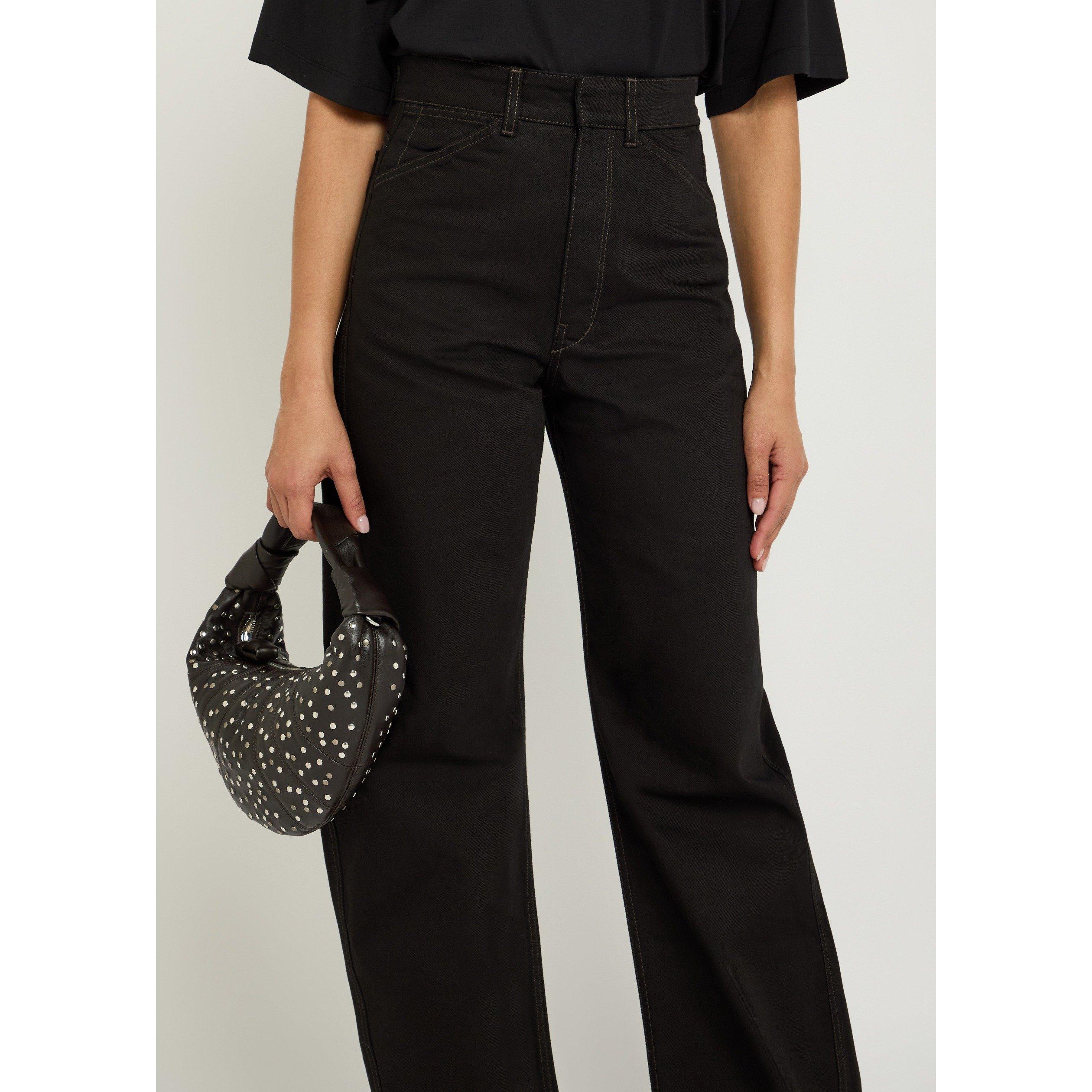BLACK - Lemaire - HIGH WAISTED CURVED PANTS - 4