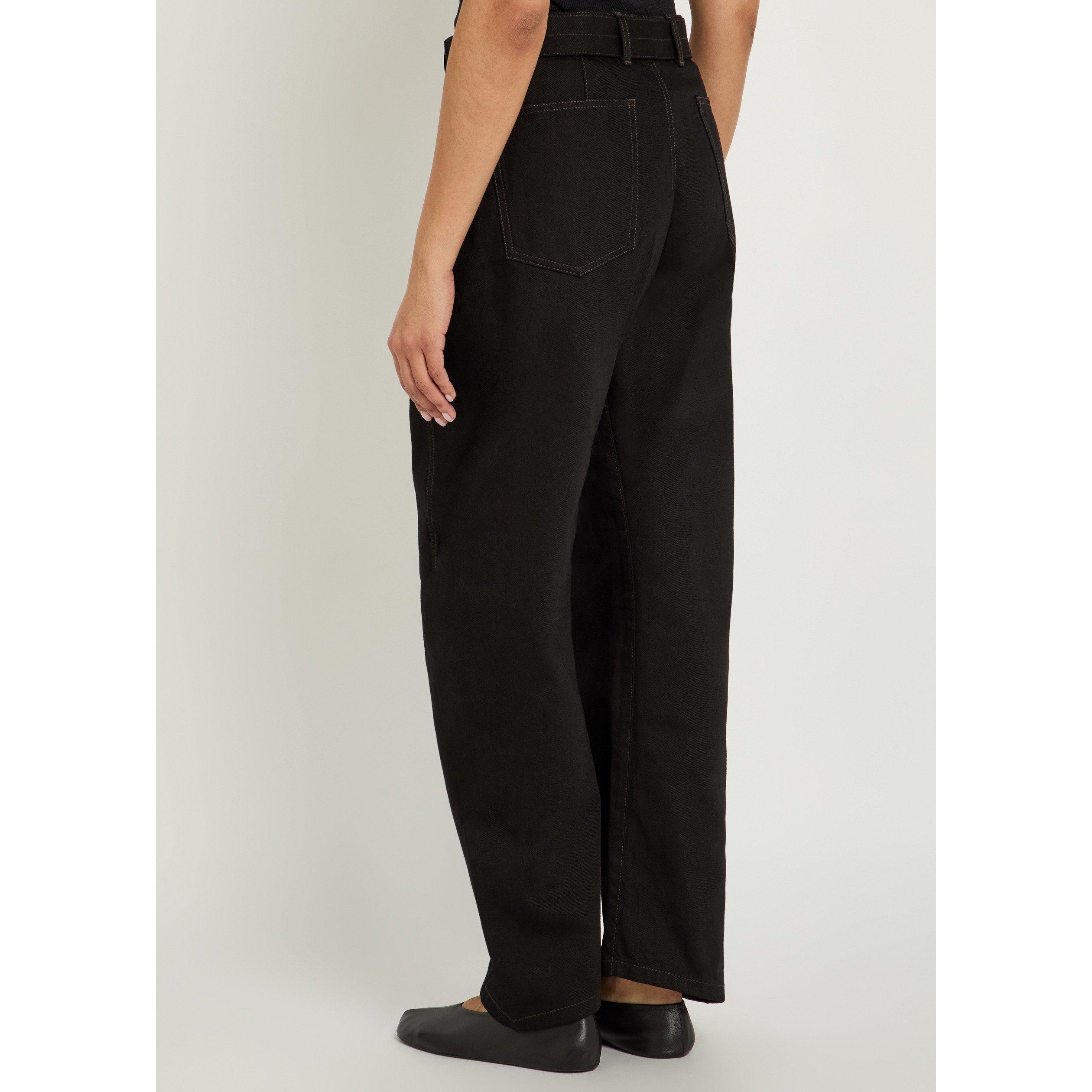 BLACK - Lemaire - TWISTED BELTED PANTS - 3