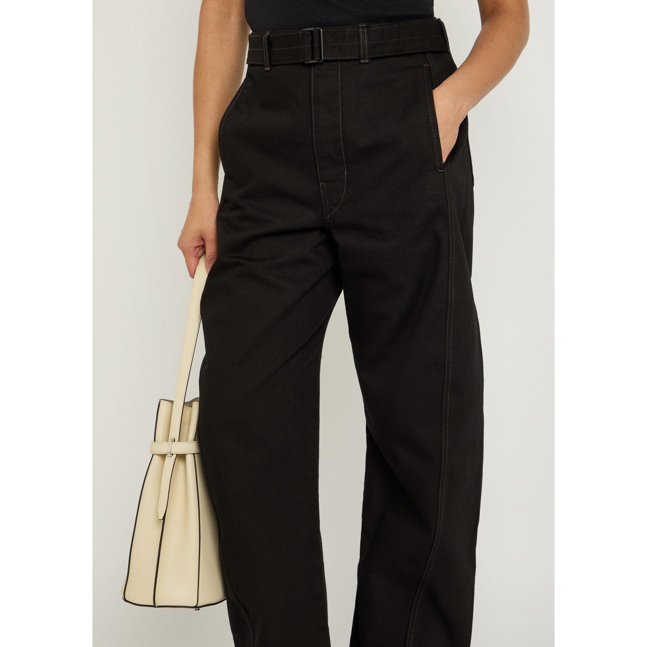 BLACK - Lemaire - TWISTED BELTED PANTS - 4