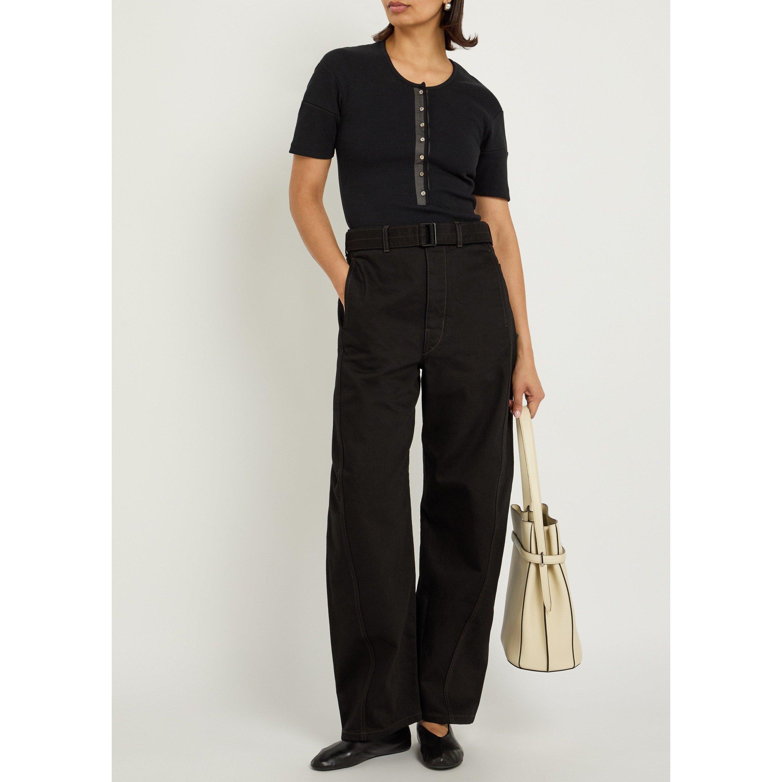 BLACK - Lemaire - TWISTED BELTED PANTS - 5
