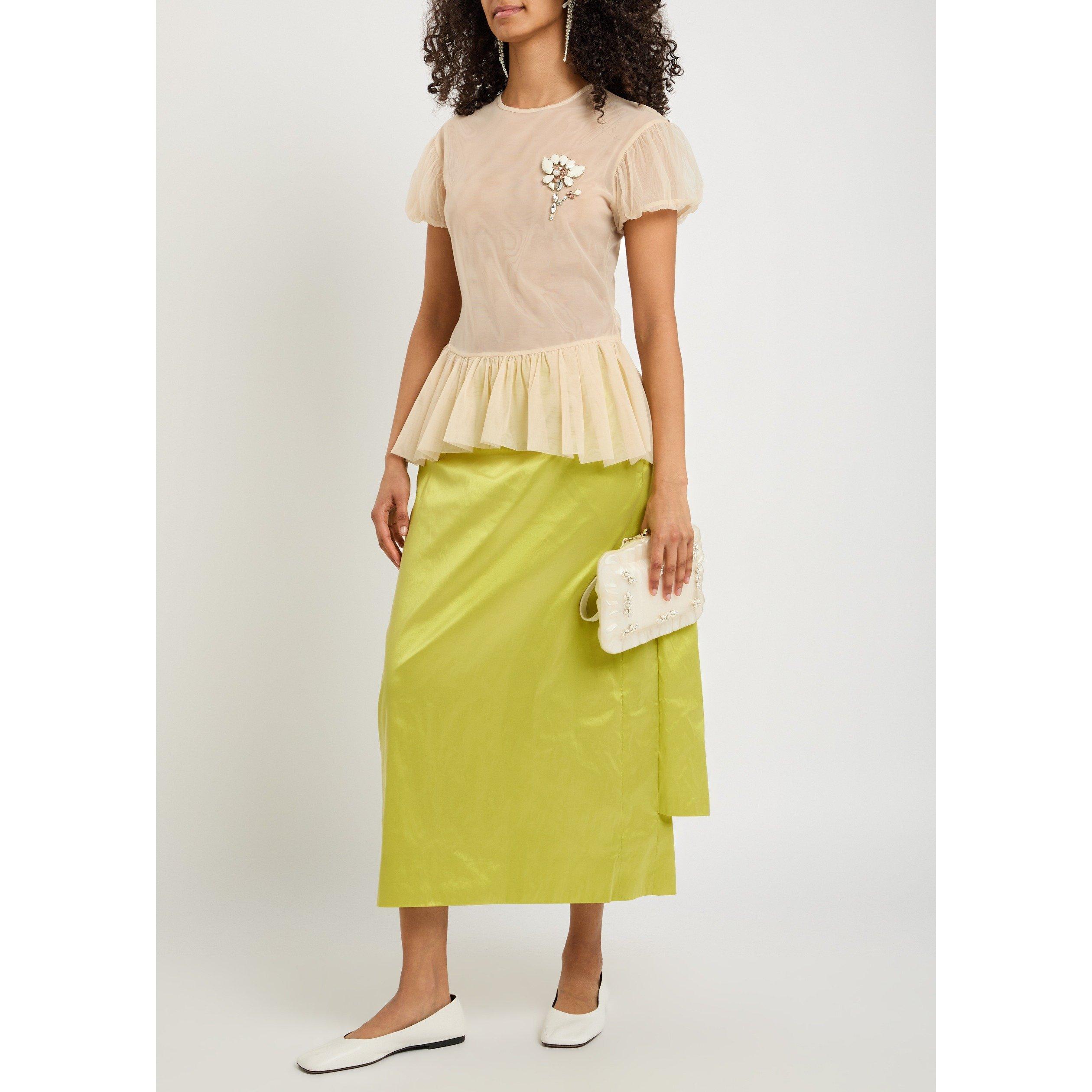 GREEN - Simone Rocha - SCULPTED BUSTLE SKIRT - 5