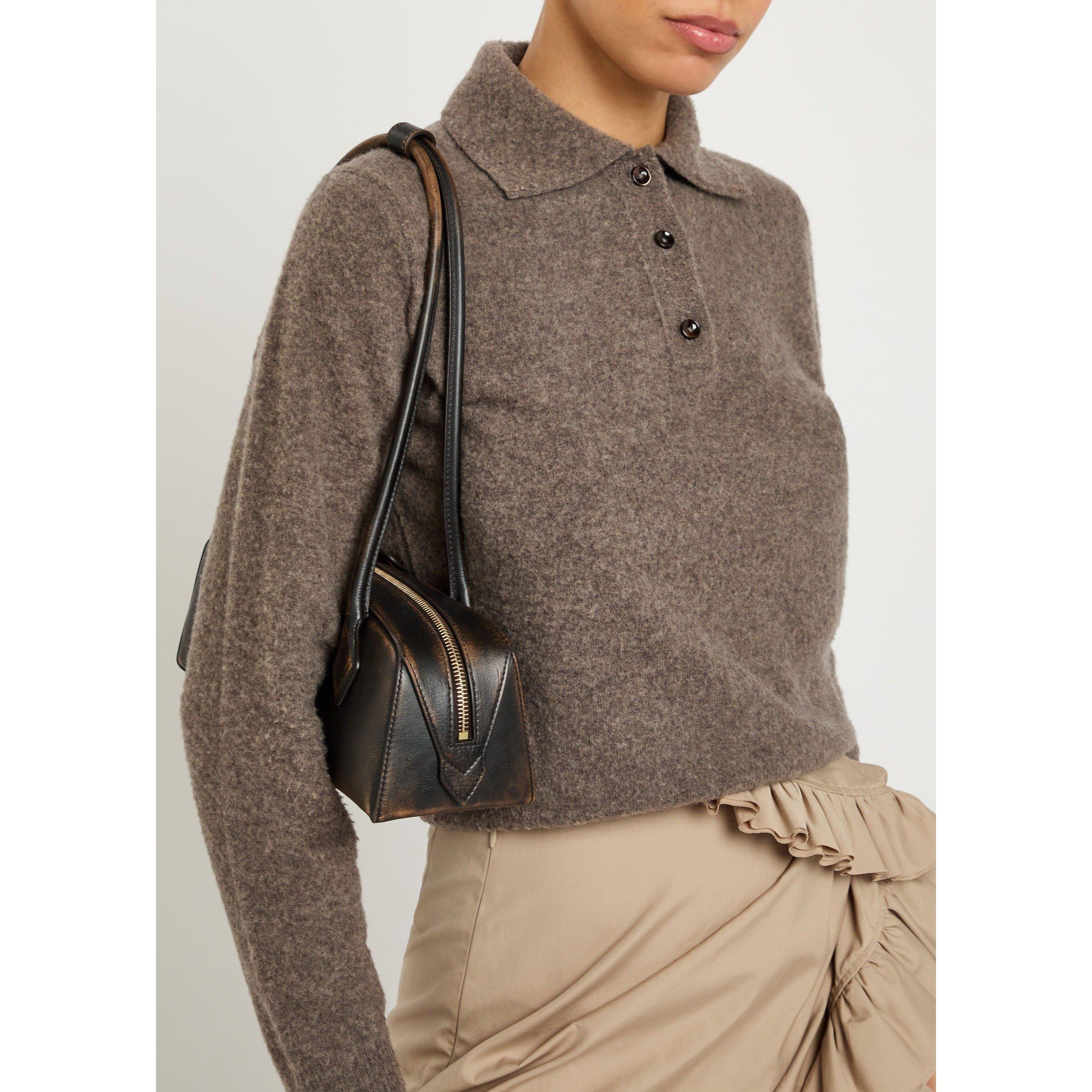 LIGHT BROWN - Maison Margiela - Women's Long-Sleeve Wool Polo Shirt - 4