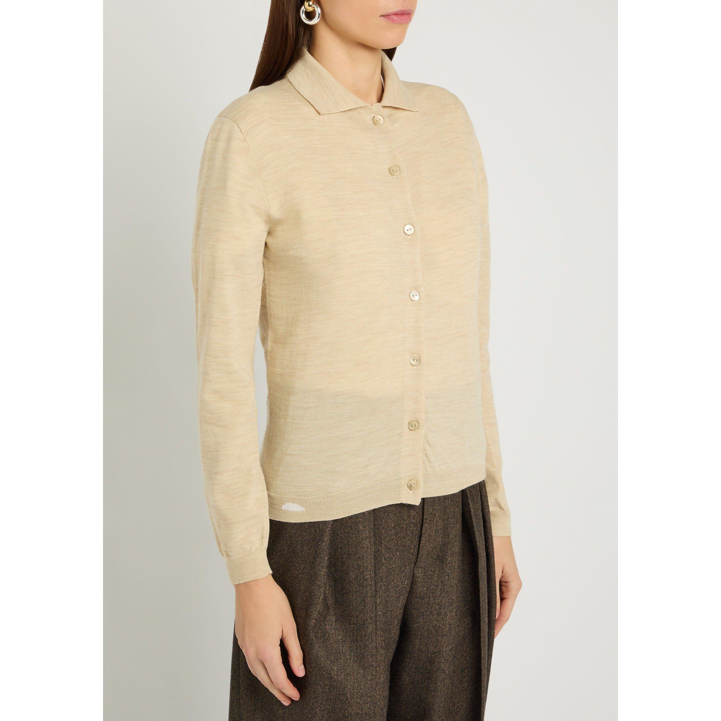 BEIGE - Maison Margiela - Women's Wool Slim-Fit Cardigan - 2