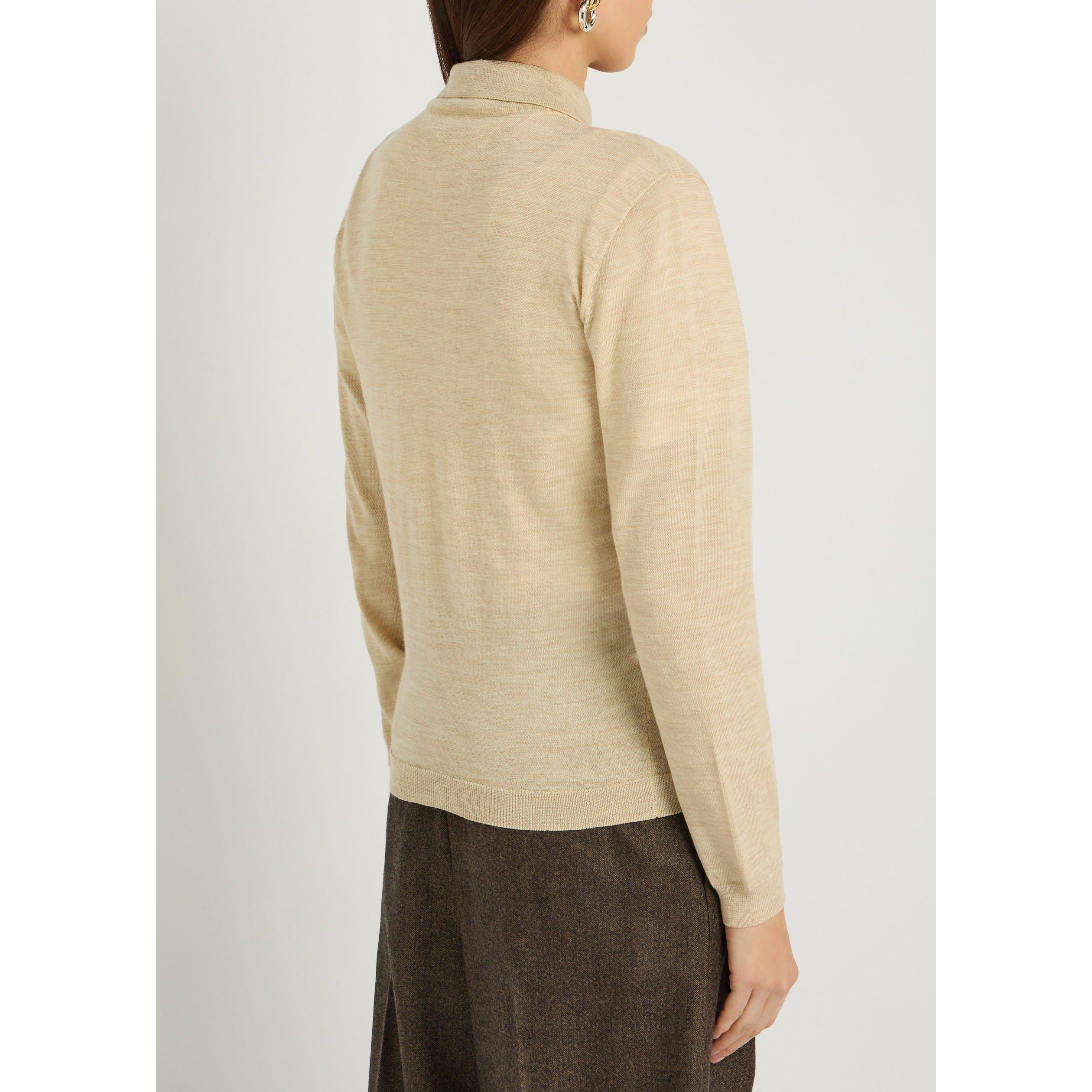 BEIGE - Maison Margiela - Women's Wool Slim-Fit Cardigan - 3