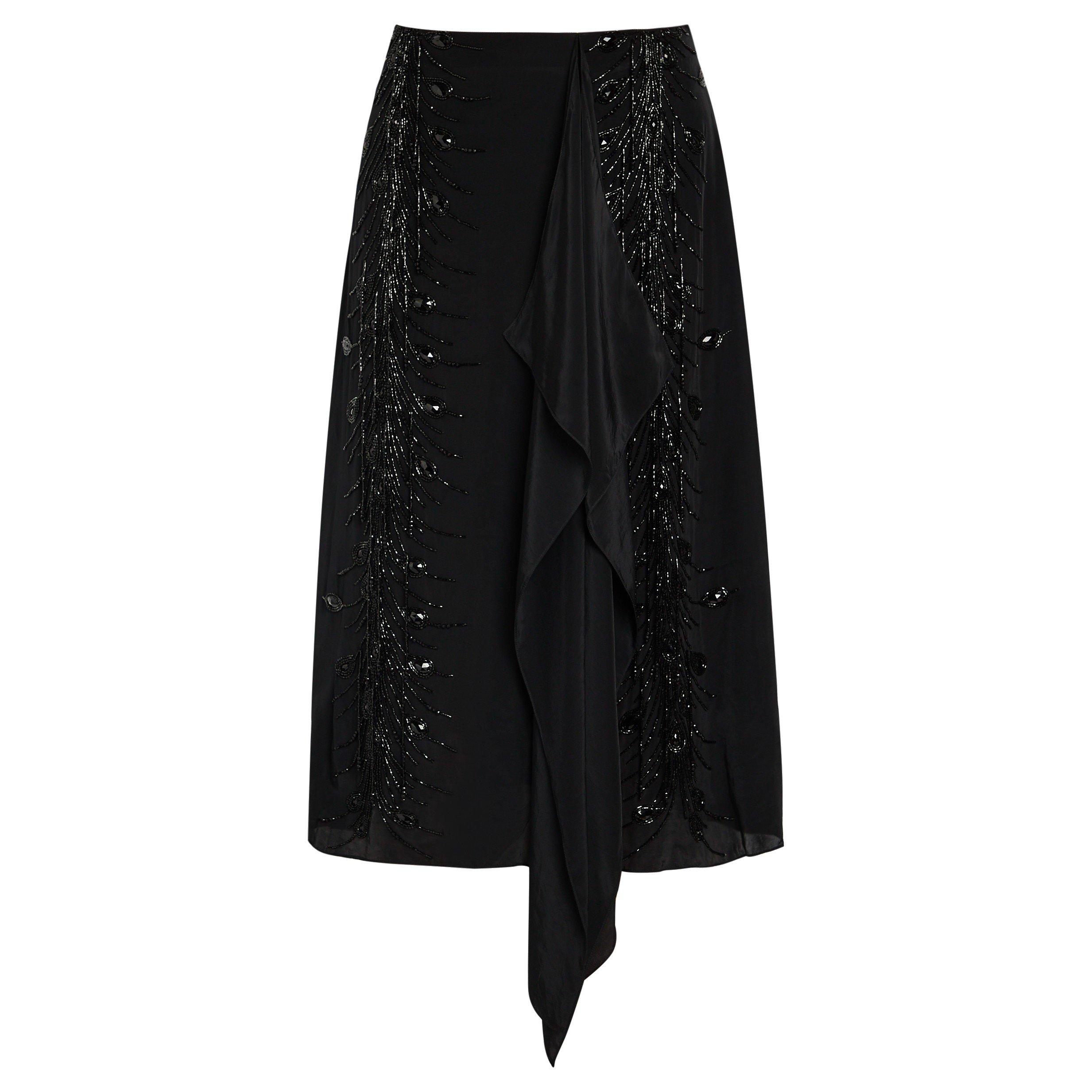 BLACK - La DoubleJ - SCARF SKIRT EMBROIDERED - 1
