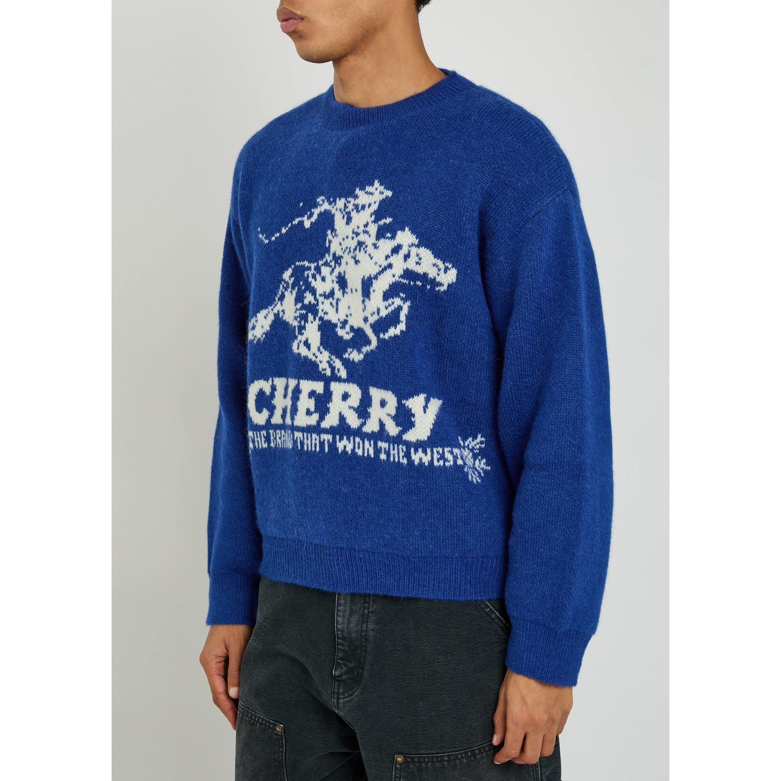 BLUE - Cherry LA - CHE WON THE WEST KNIT CREW - 2