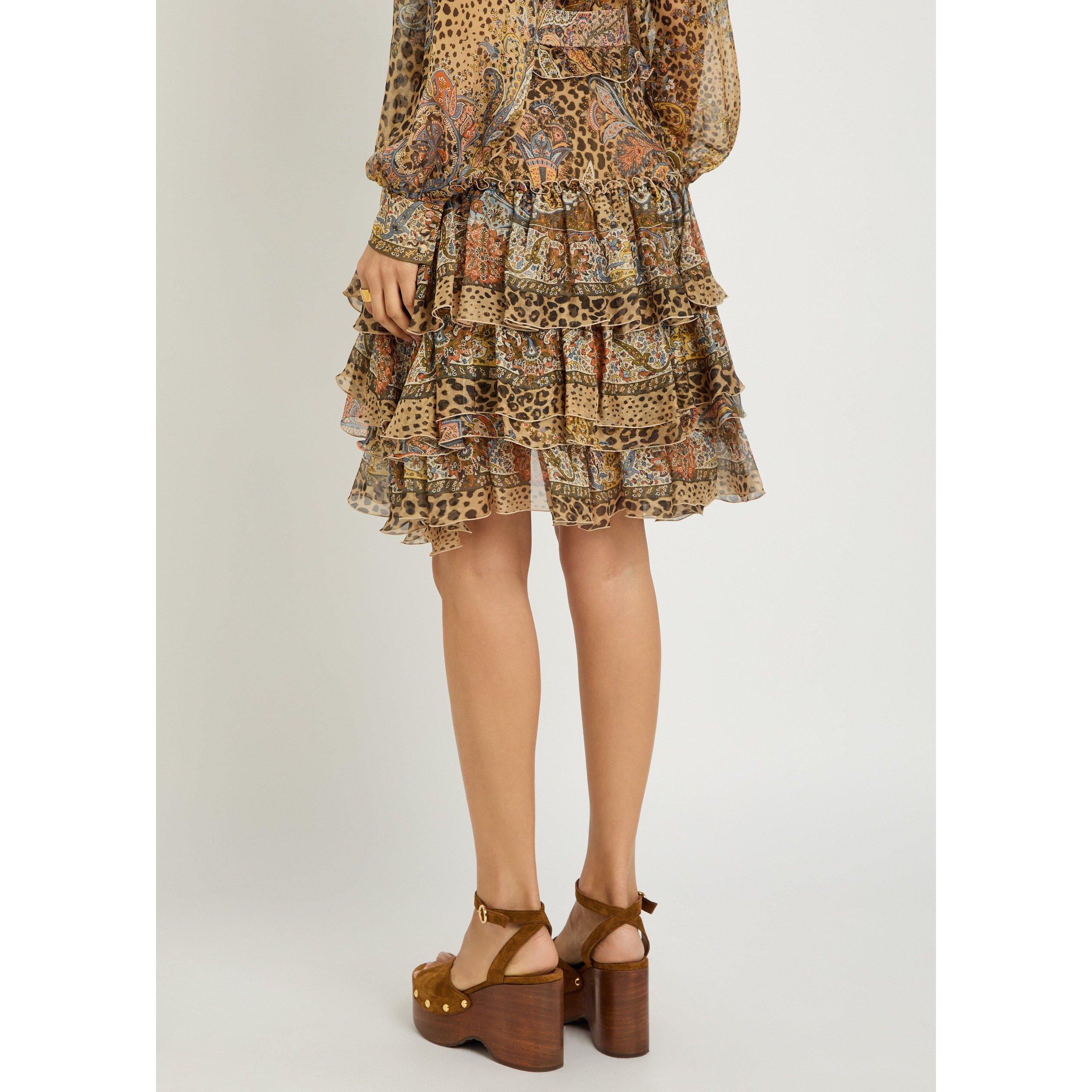 MULTICOLOURED 1 - Etro - Women's Short Ruffle Silk Mini Skirt - 3