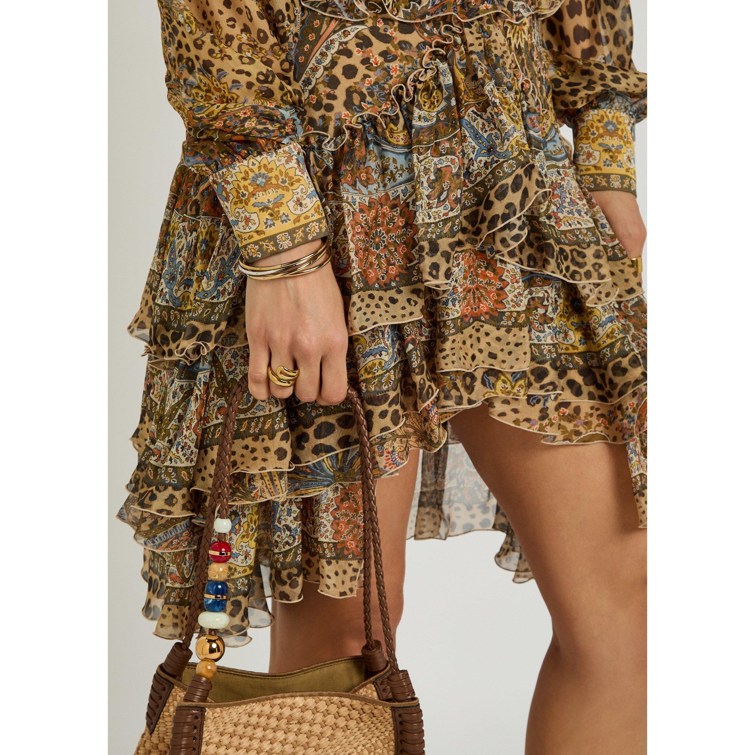 MULTICOLOURED 1 - Etro - Women's Short Ruffle Silk Mini Skirt - 4