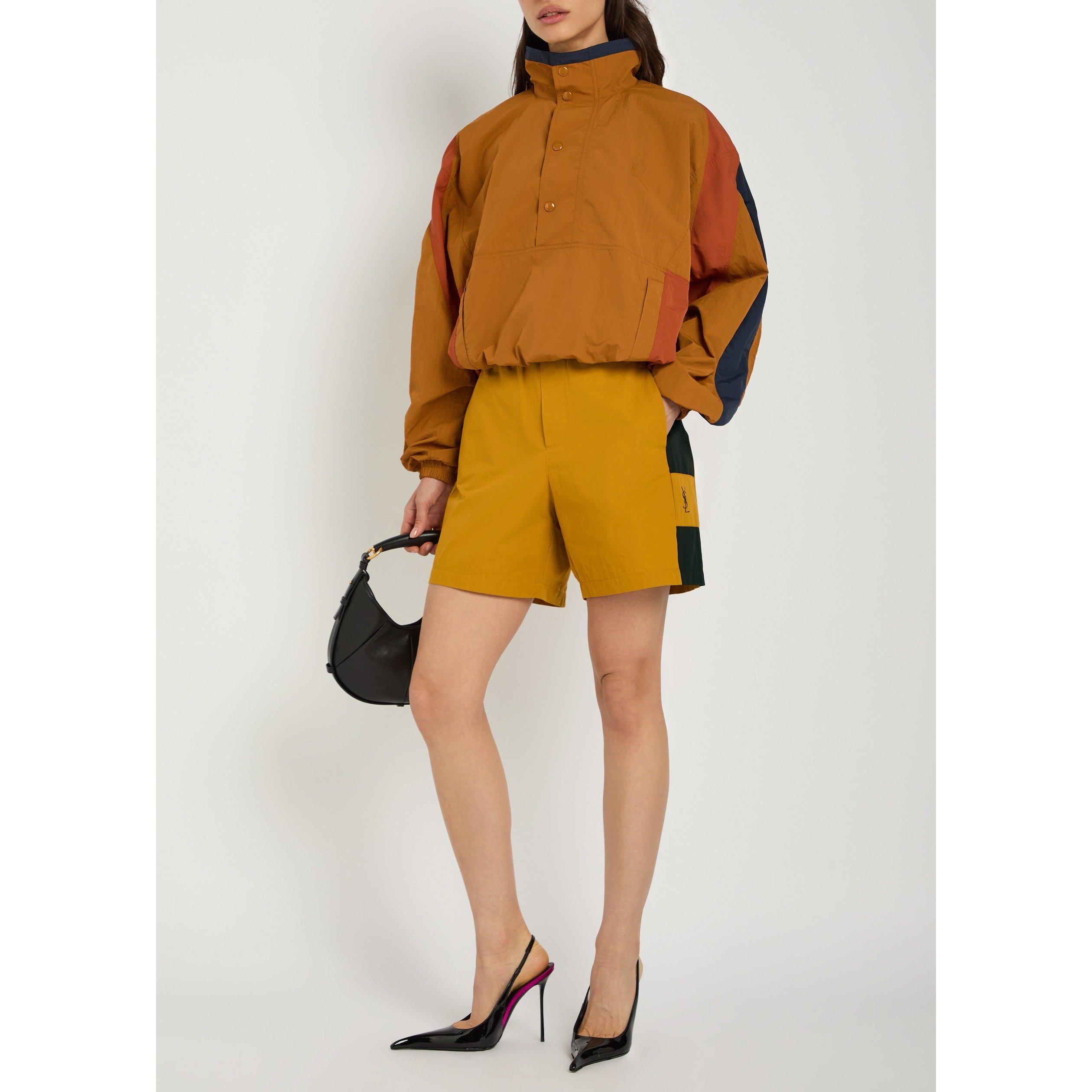 BROWN AND OTHER - Saint Laurent - Women's Bicolour Cotton Woven Shorts - 5