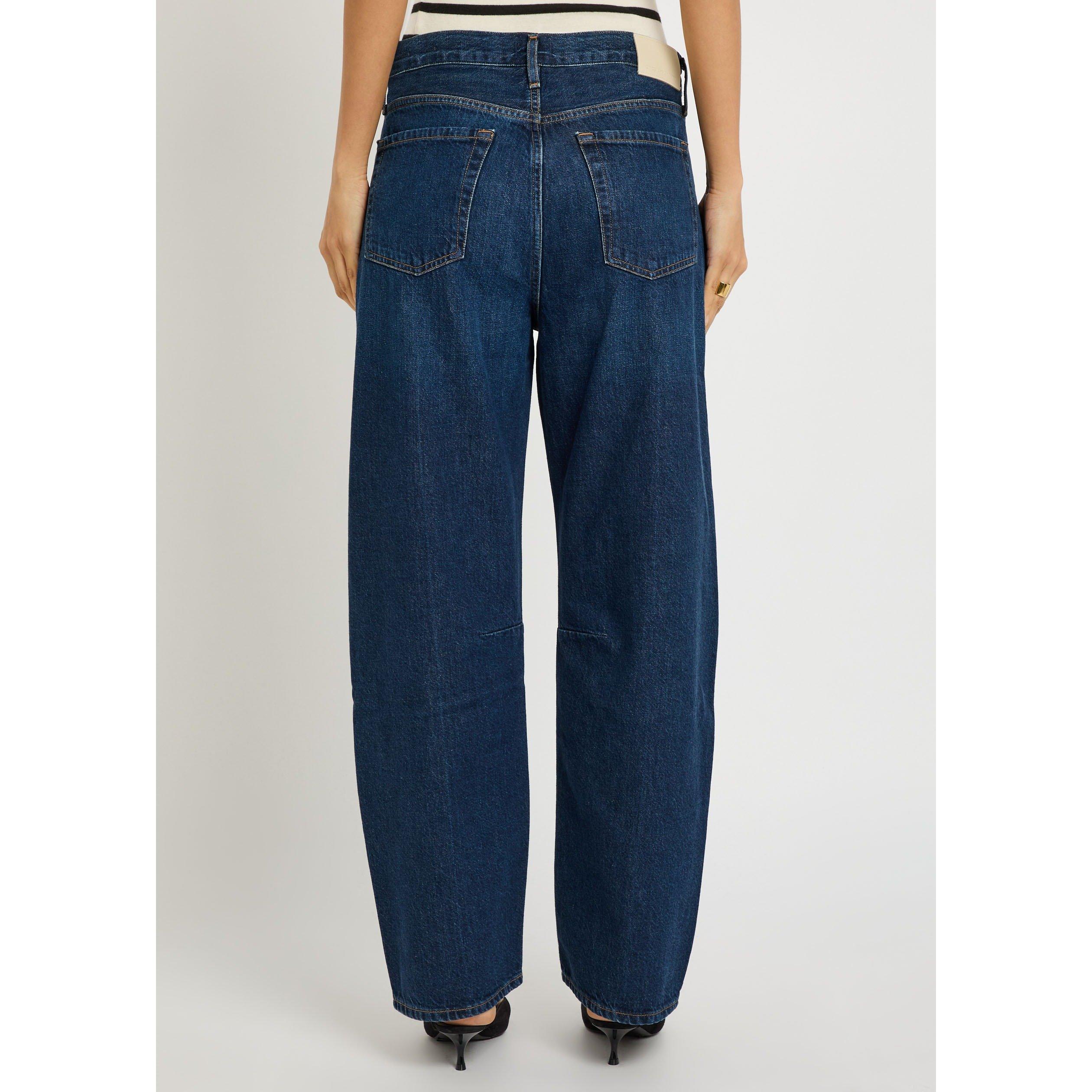 DARK BLUE - Citizens Of Humanity - Women's Miro Long Medina Cotton Jeans - 3