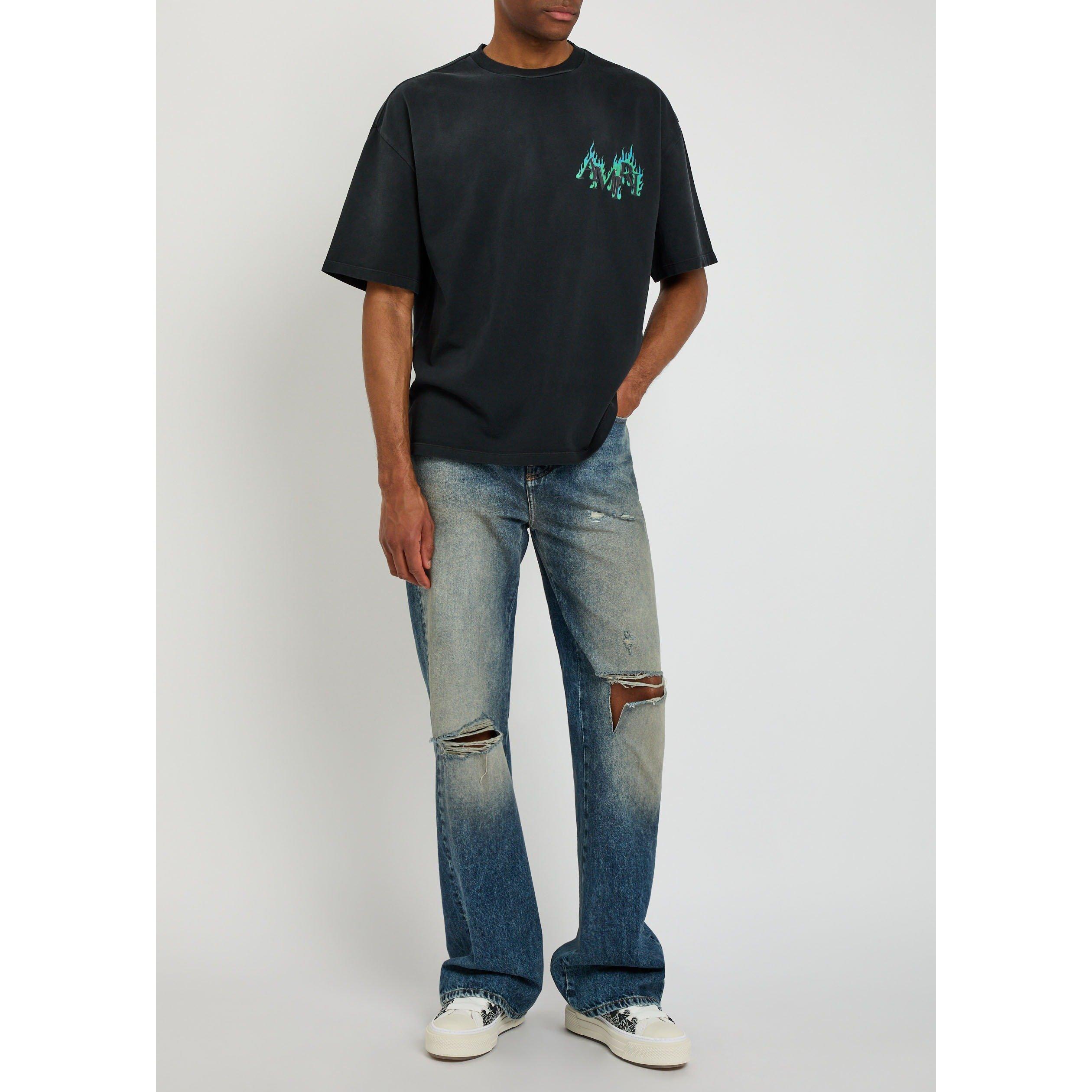 DENIM - Amiri - AMIRI SLASHED BOOT CUT JEAN - 5