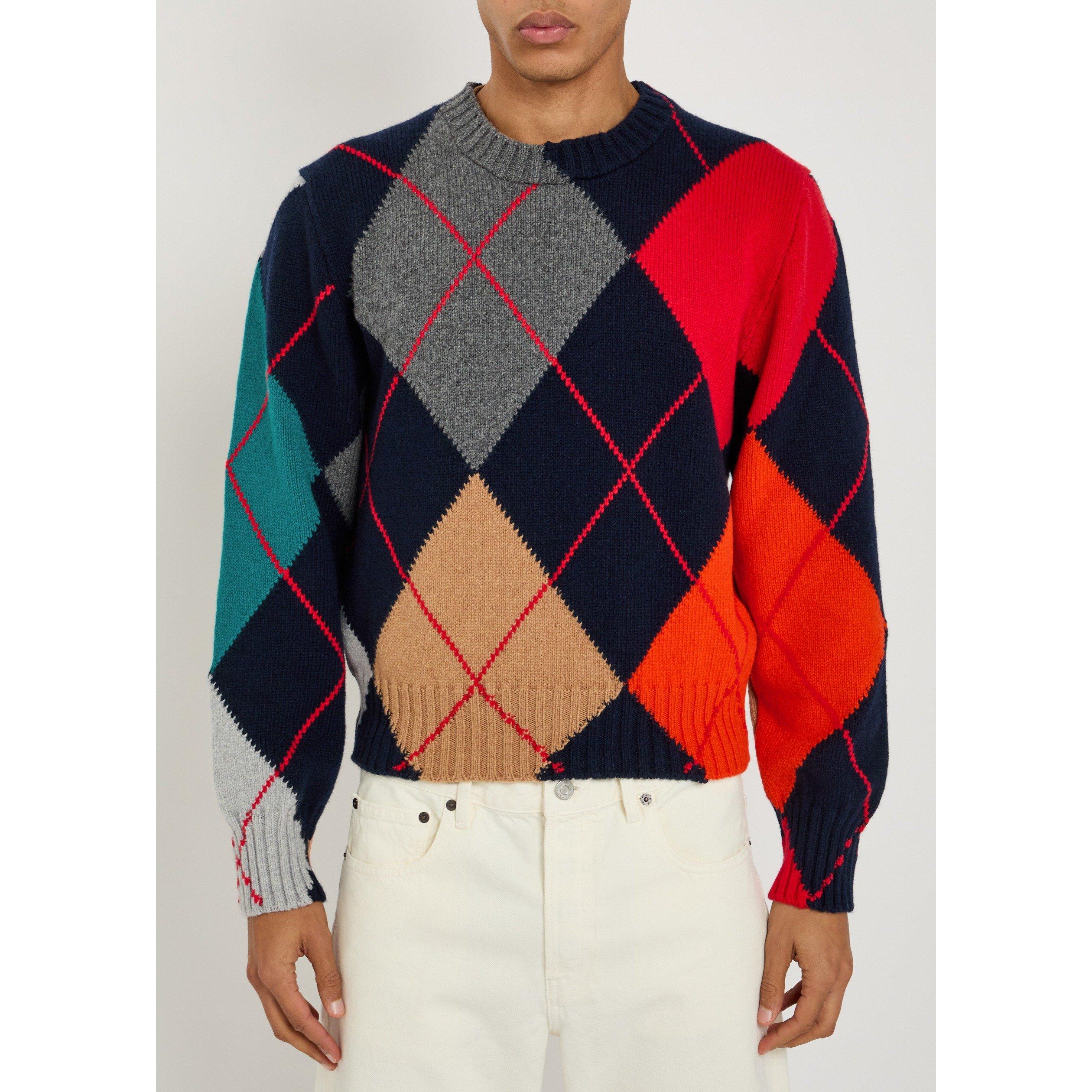 NAVY - JW Anderson - Men's Pringle Wool Crew-Neck Jumper - 2