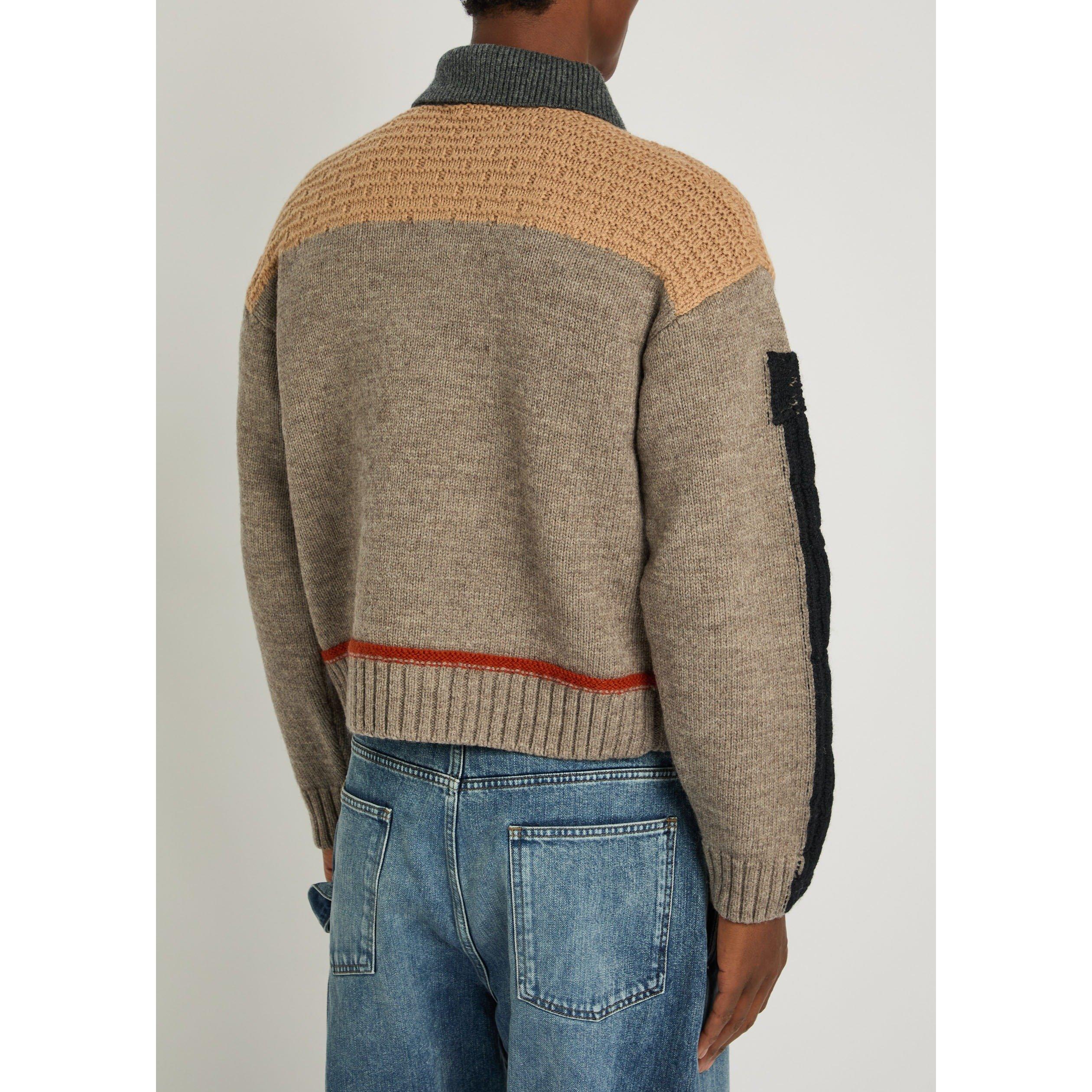 BEIGE - JW Anderson - Men's House Wool Polo Jumper - 3