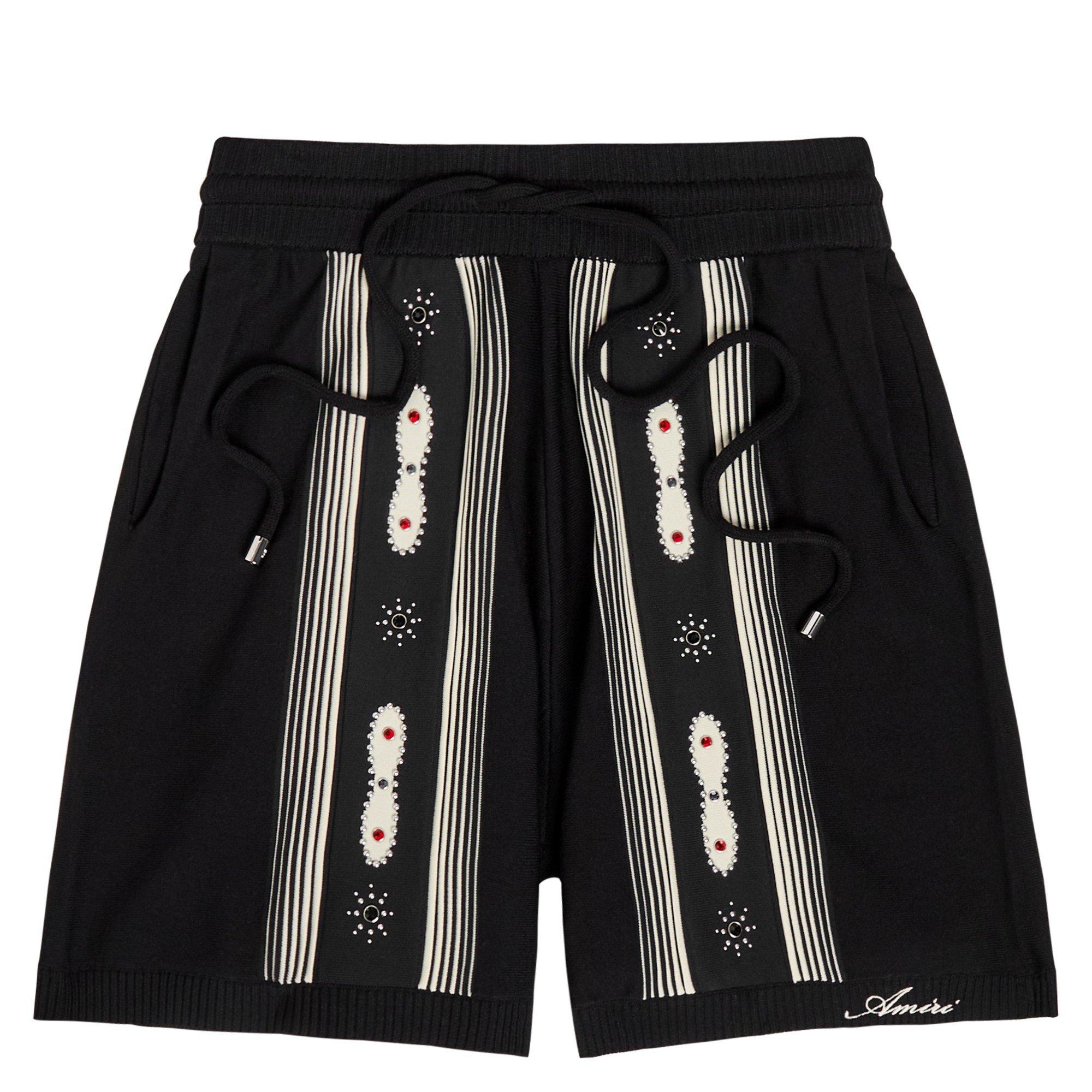 BLACK - Amiri - AMIRI STUD STRIPE SHORT - 1