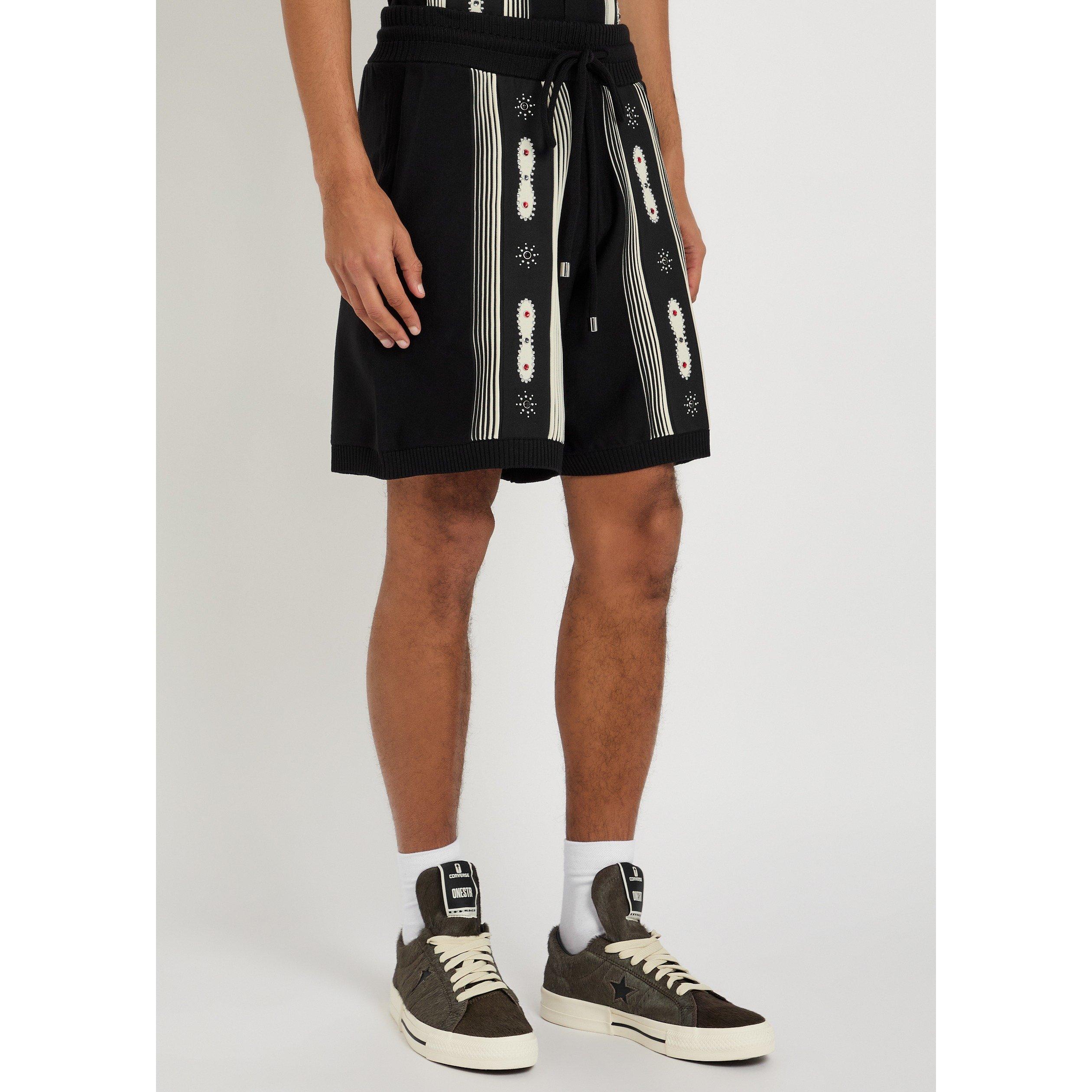 BLACK - Amiri - AMIRI STUD STRIPE SHORT - 2