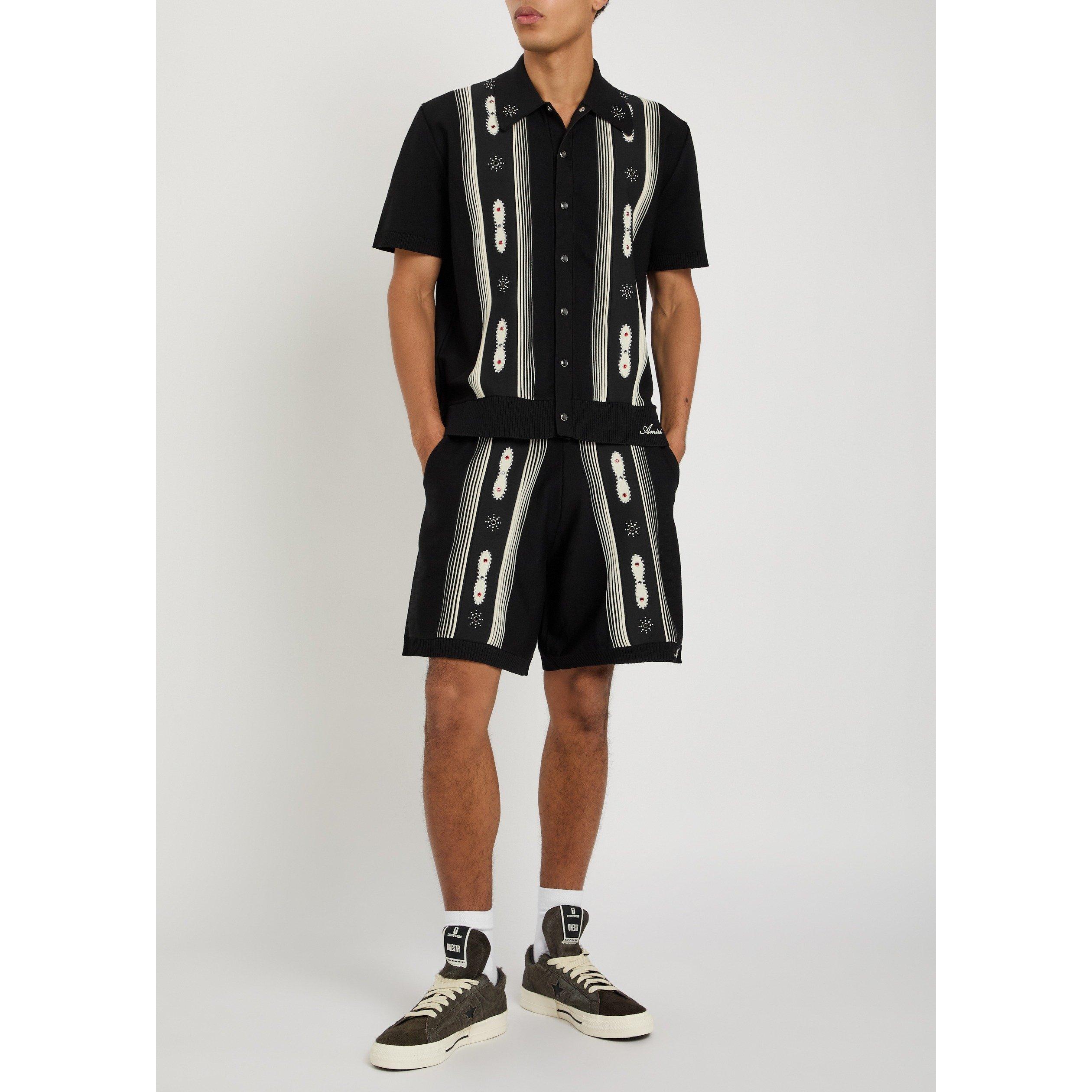BLACK - Amiri - AMIRI STUD STRIPE SHORT - 5