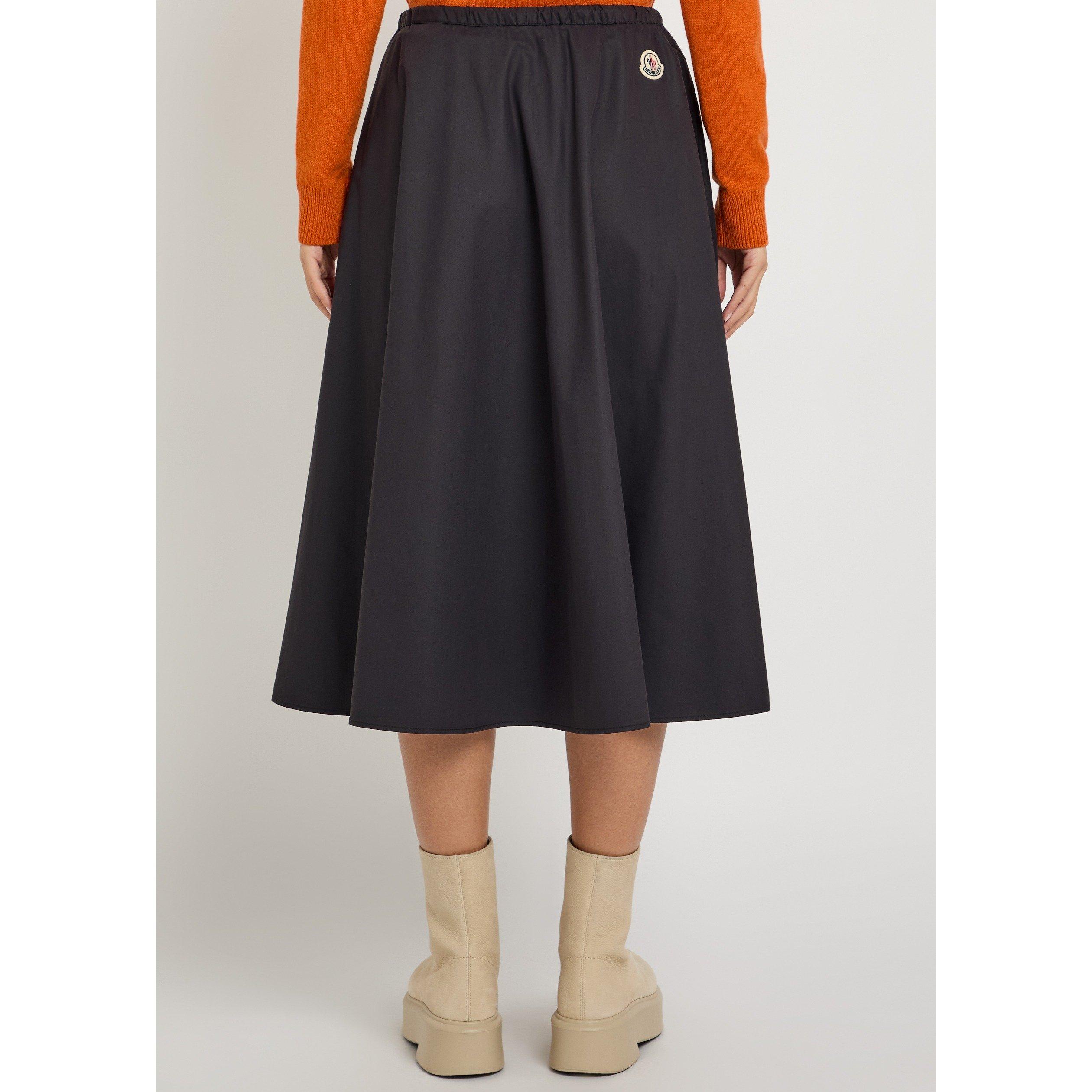NAVY - Moncler - Women's Cotton Midi Skirt - 3