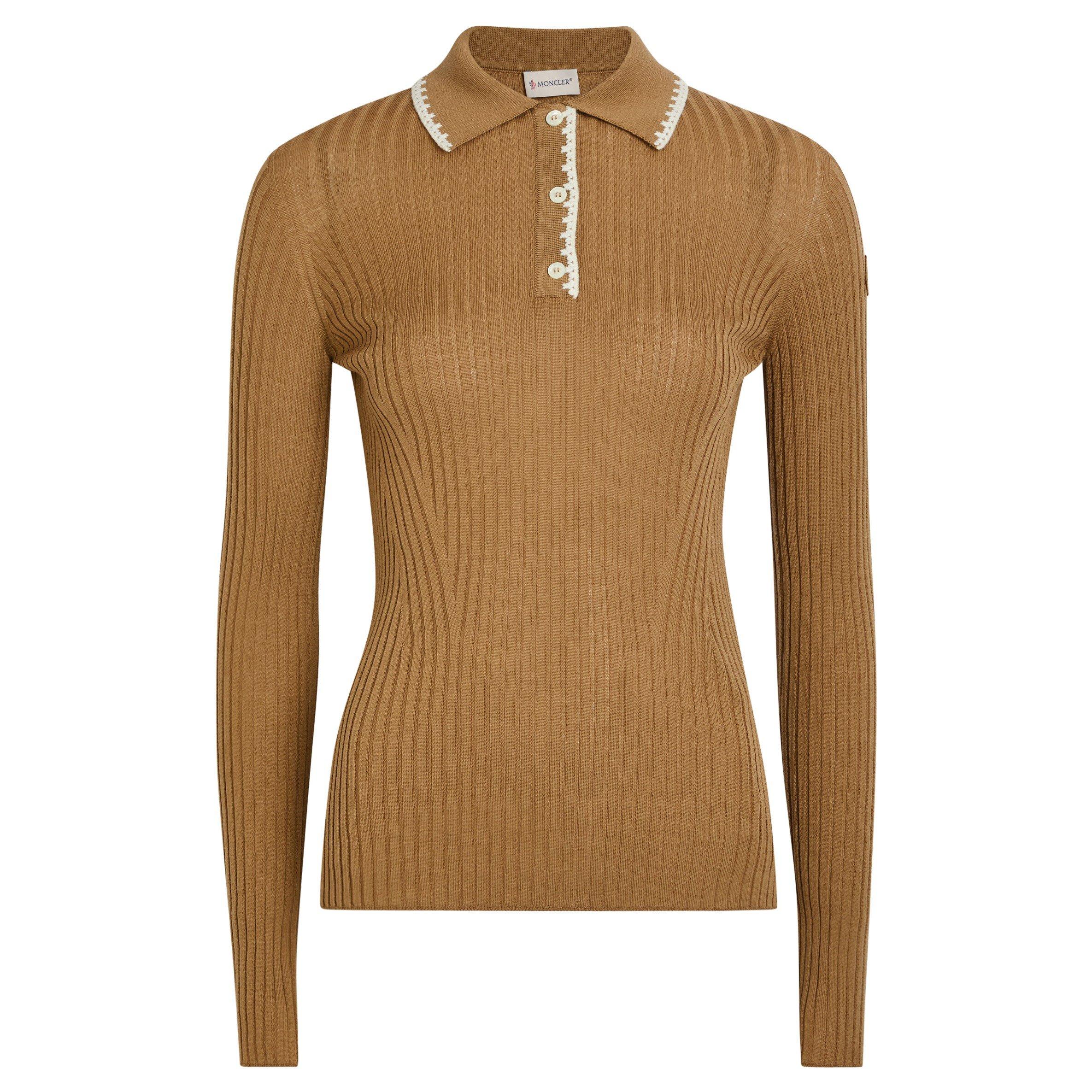 BROWN - Moncler - LS POLO