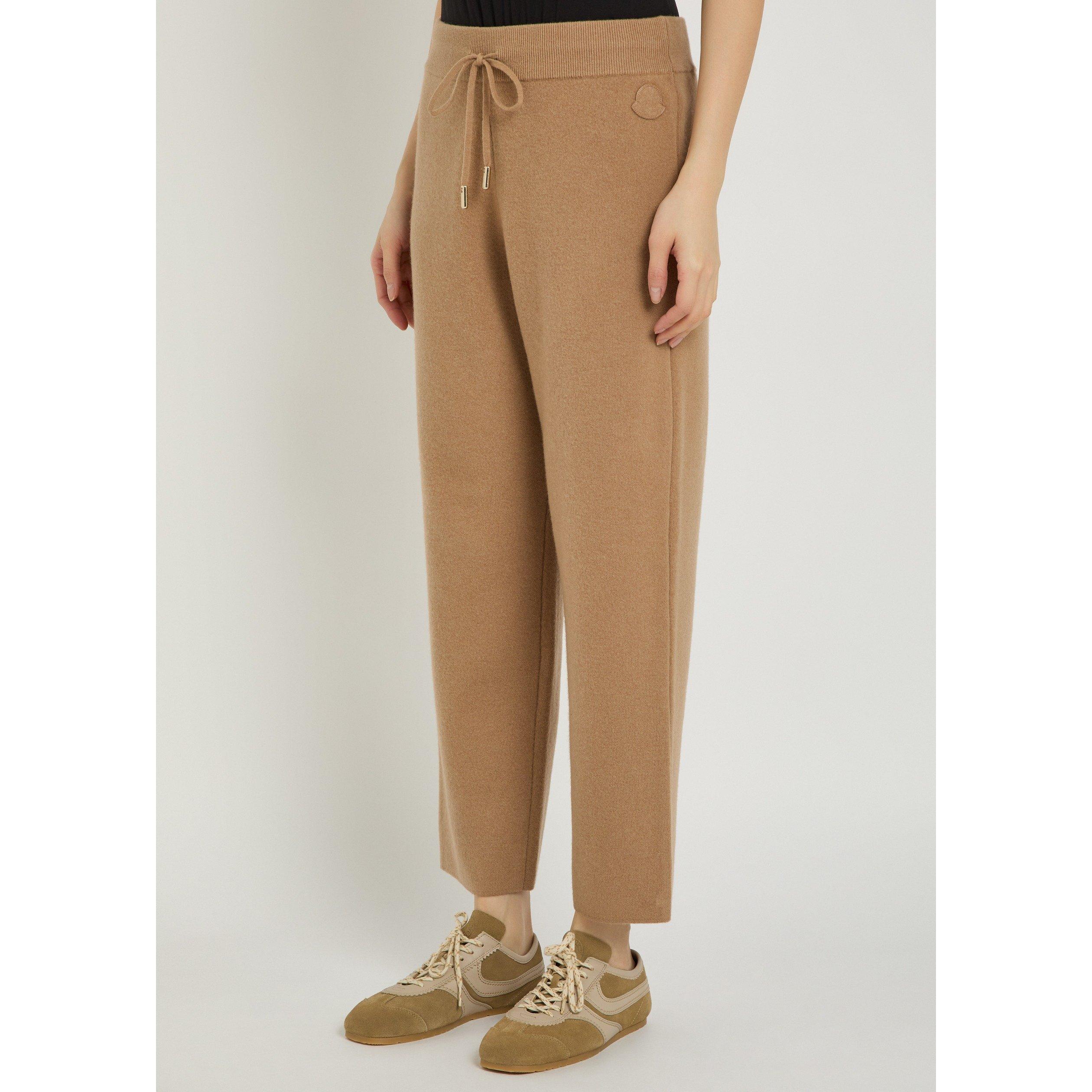 BEIGE - Moncler - Women's Wool-Cashmere Knitted Trousers - 2