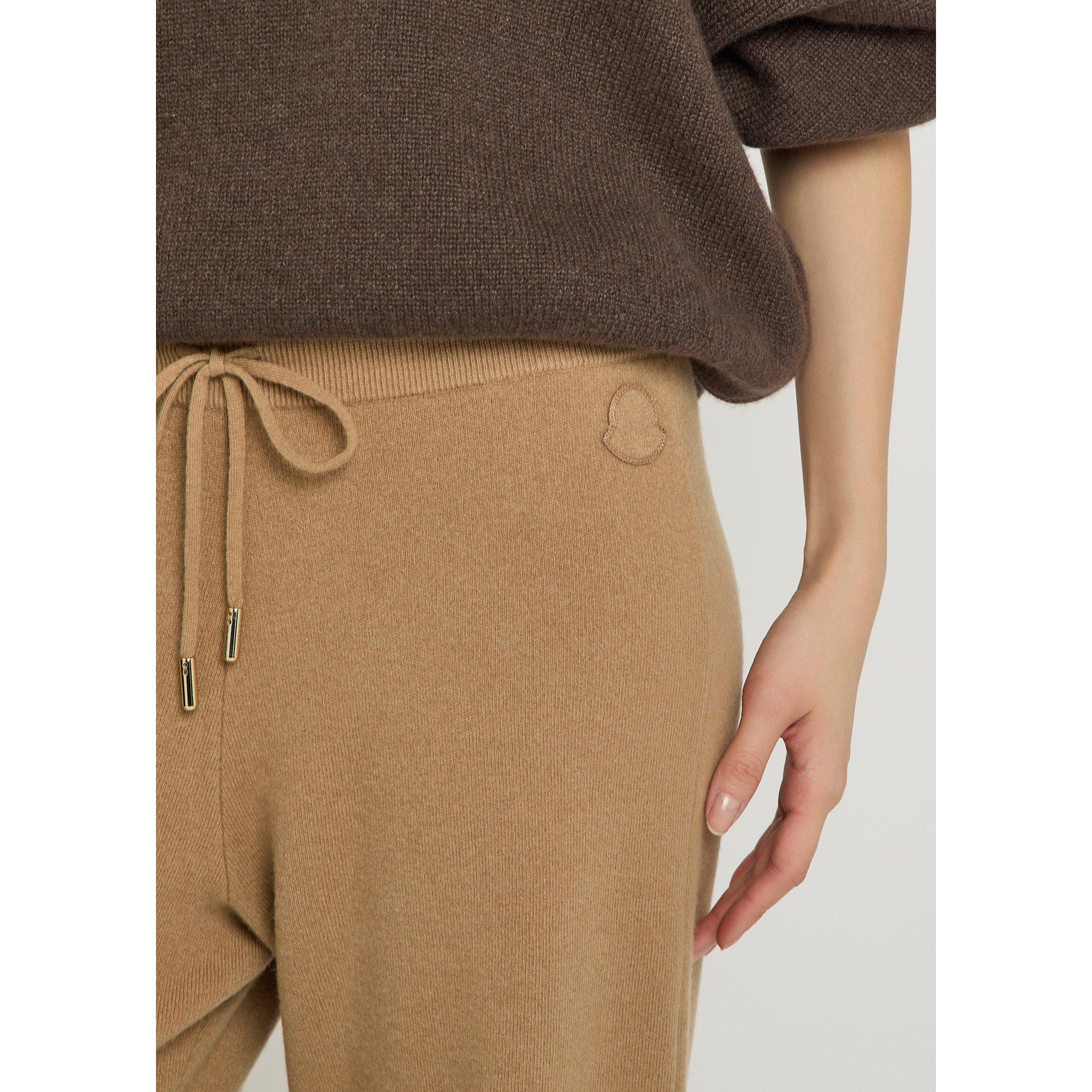 BEIGE - Moncler - Women's Wool-Cashmere Knitted Trousers - 4