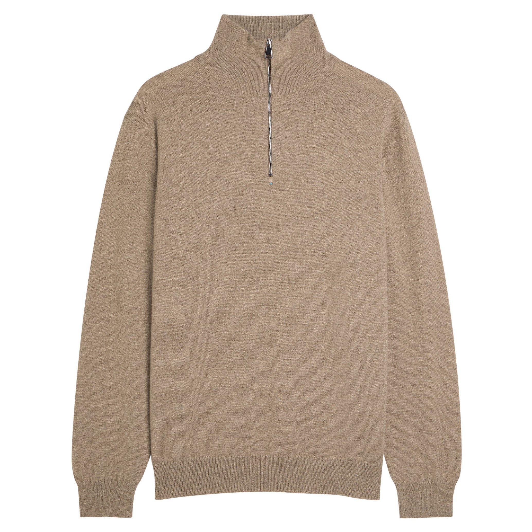 BROWN - Begg Scotland - BXC HERIOT 1/4 ZIP KNIT - 1