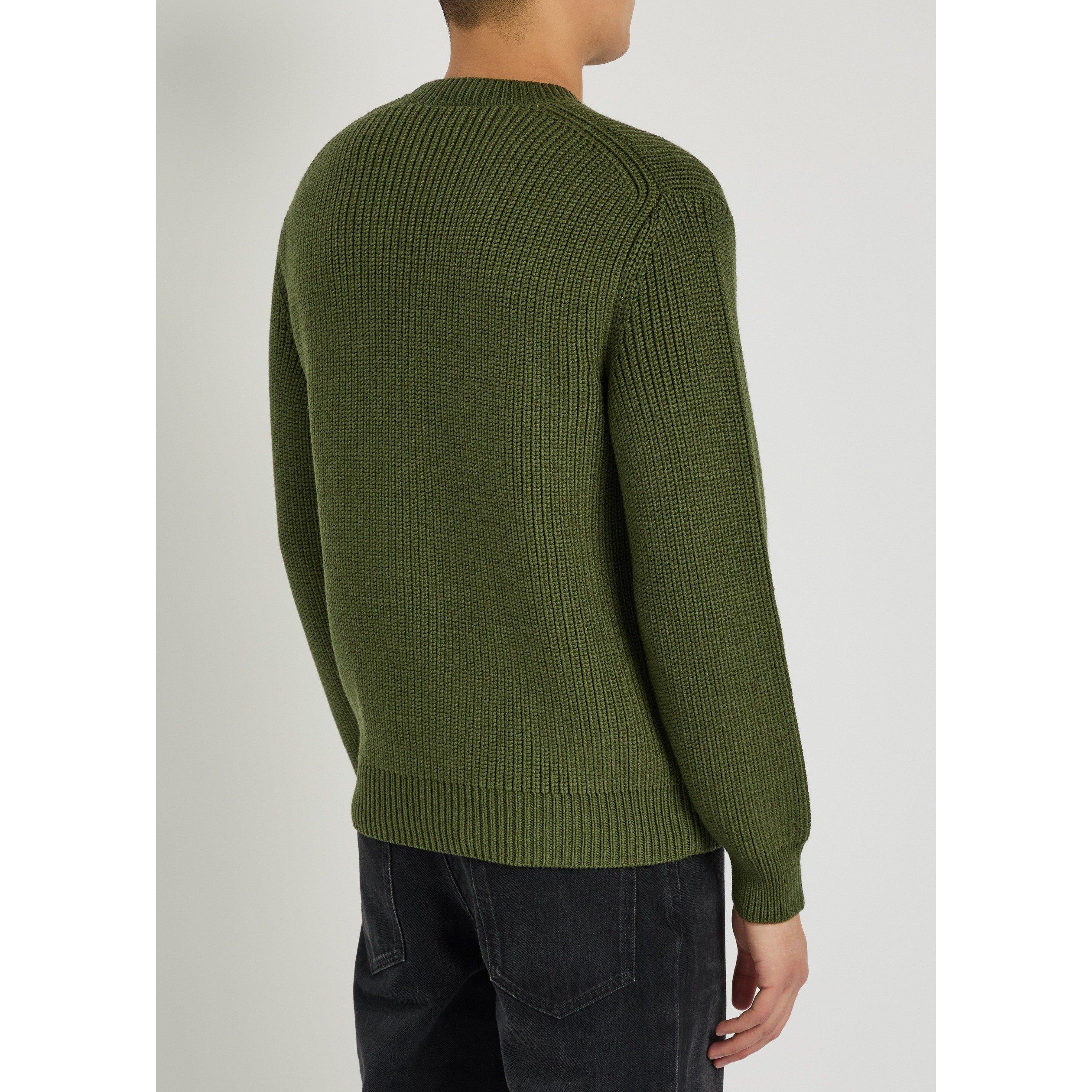 OLIVE - Tom Ford - TF MERINO HALF CARDIGAN STITCH - 3