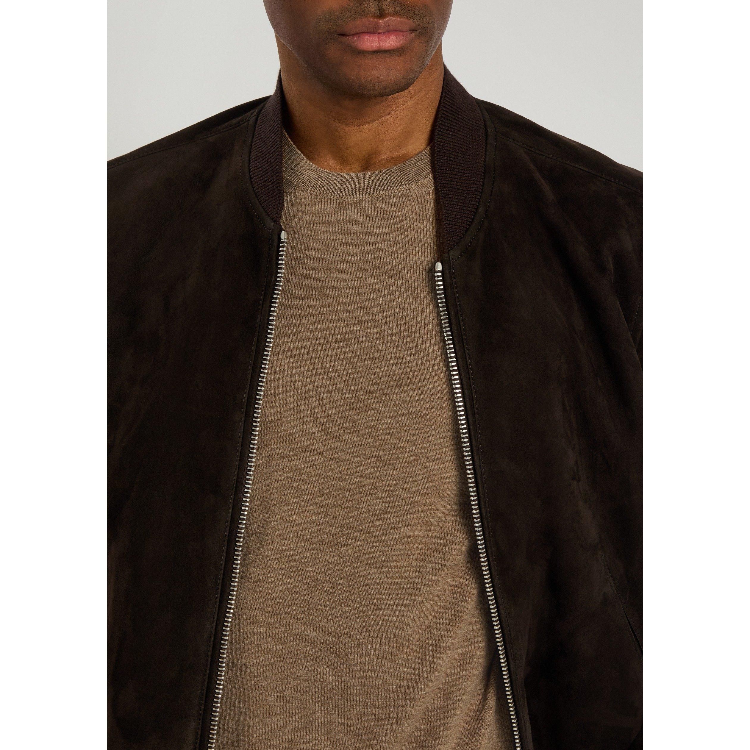 TAUPE - Tom Ford - Men's Wool Long-Sleeve Crew-Neck Jumper - 4