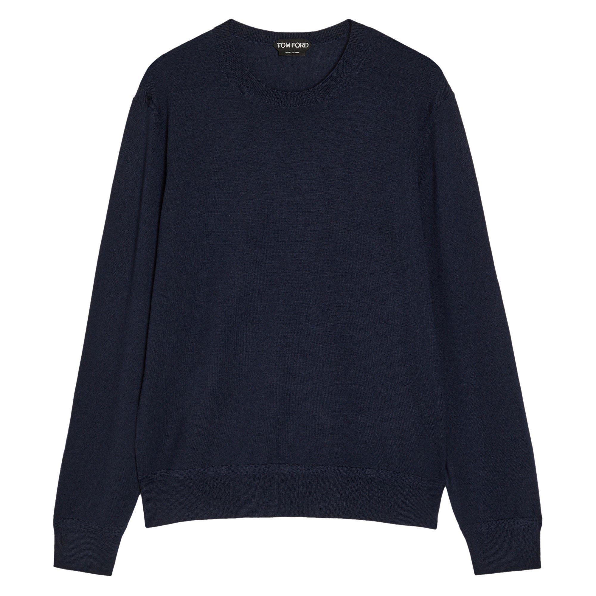 Men's Wool Long-Sleeve Crew-Neck Jumper