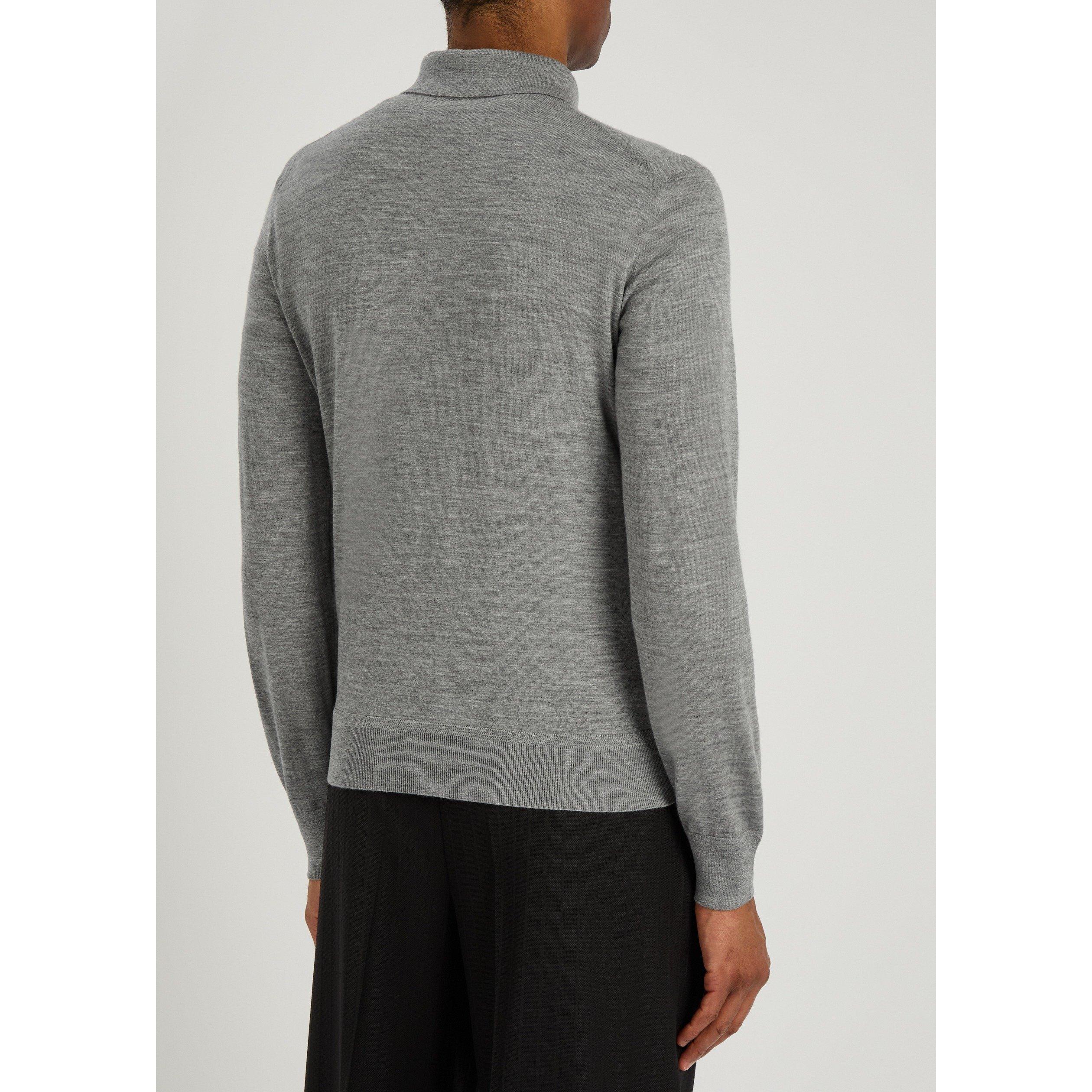 GREY - Tom Ford - TF WOOL LS POLO - 3