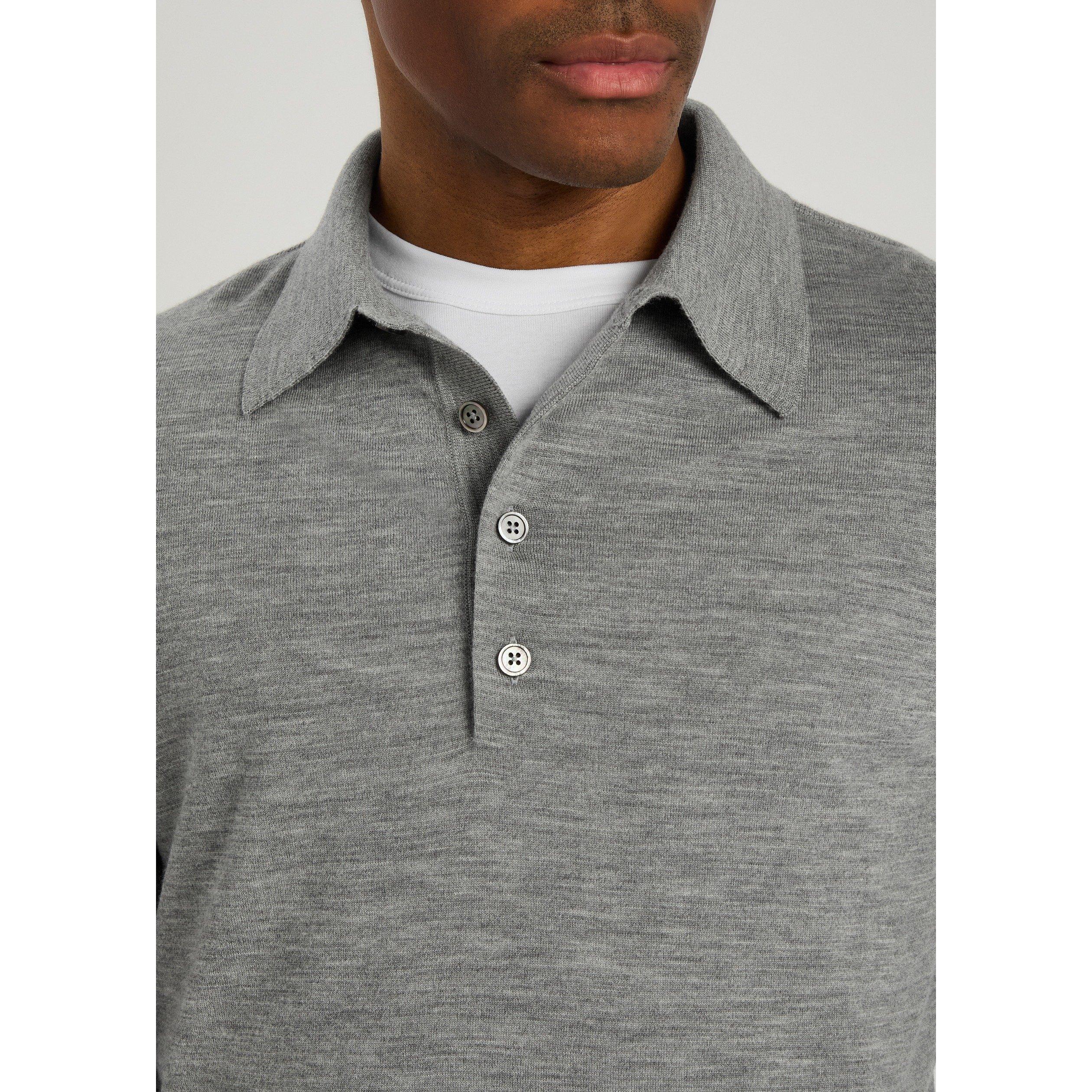 GREY - Tom Ford - TF WOOL LS POLO - 4