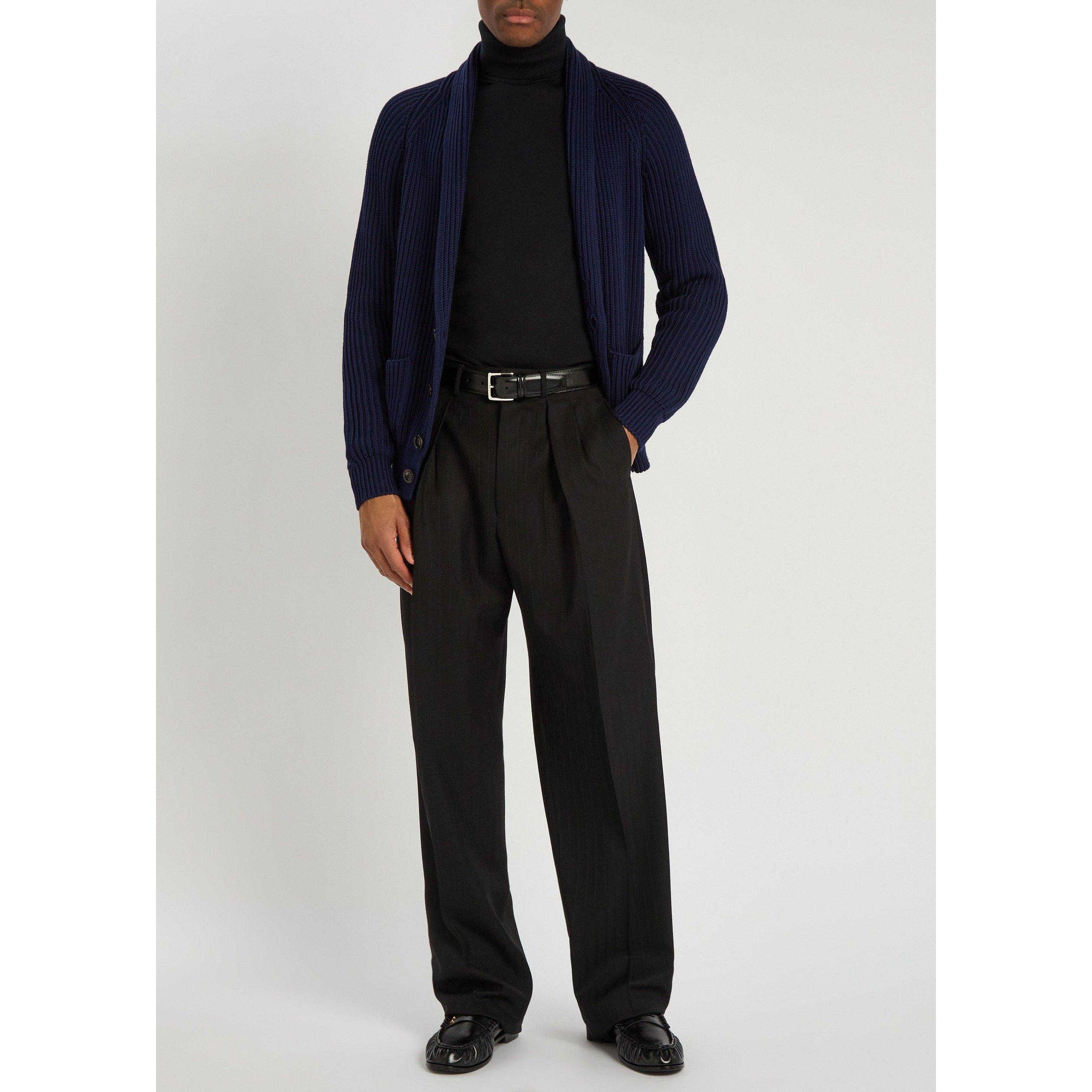 BLACK - Tom Ford - Men's Wool Slim-Fit Roll-Neck Jumper - 5