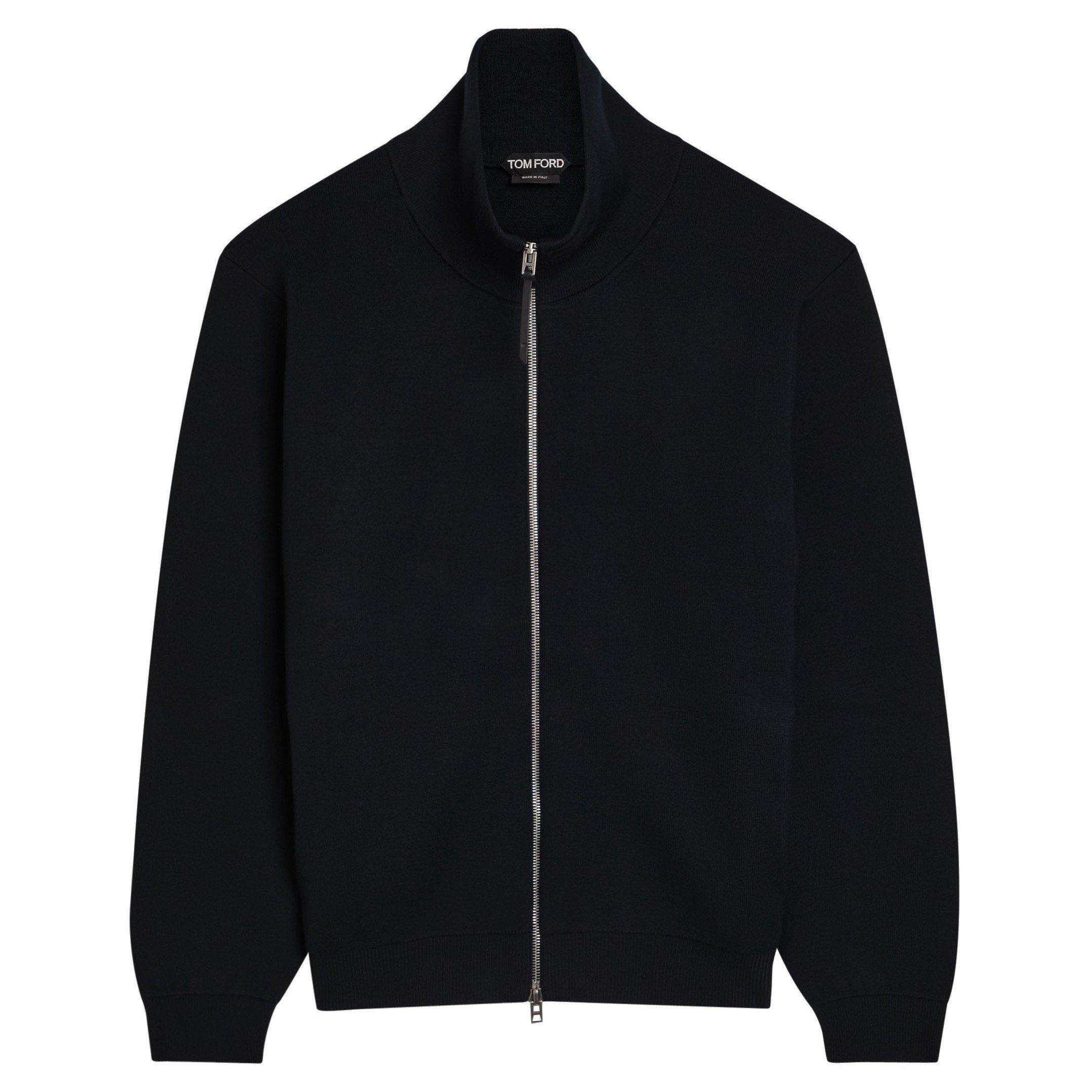 BLACK - Tom Ford - TF DOULE FACE WOOL FULL ZIP - 1