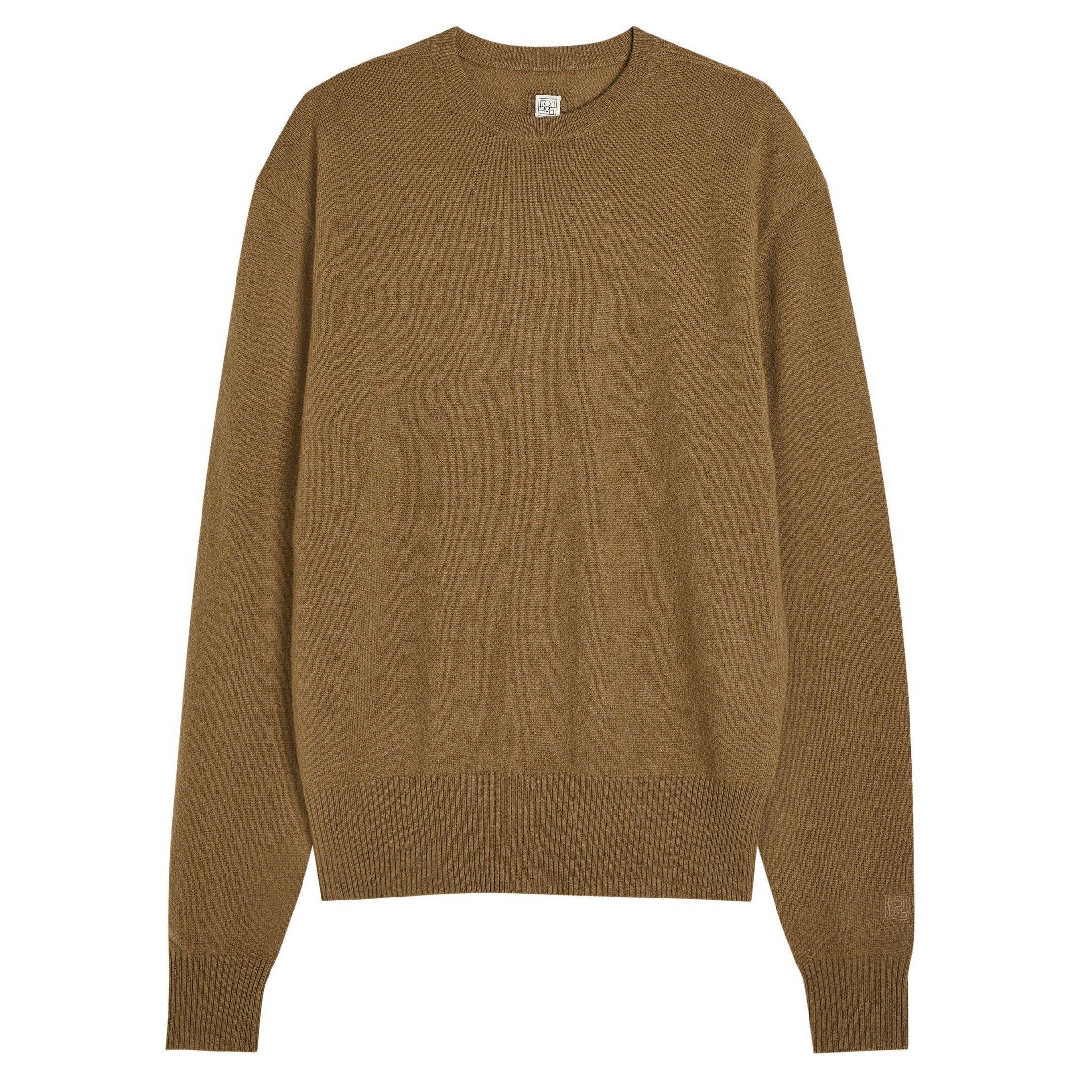 KHAKI - Toteme - Classic cashmere crew knit