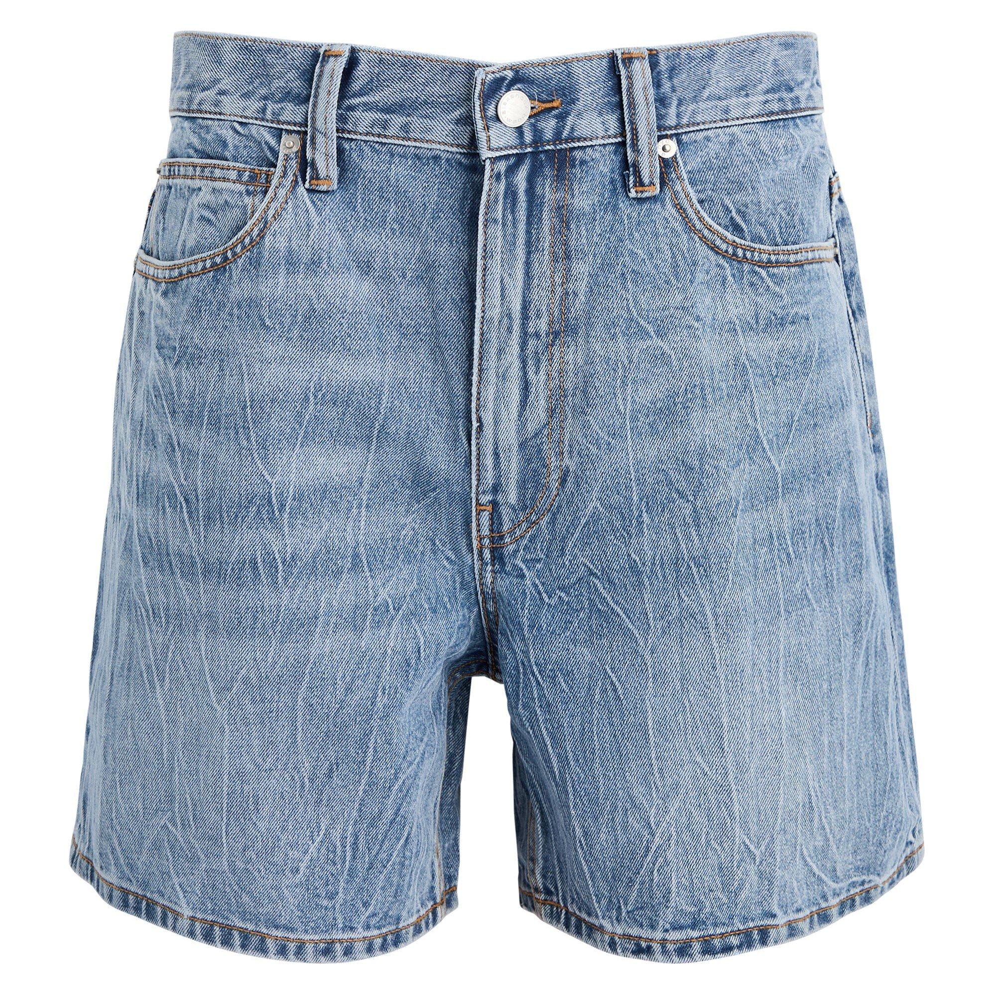 BLUE - T by Alexander Wang - OVERSIZED LOOSE SHORTS IN CREA