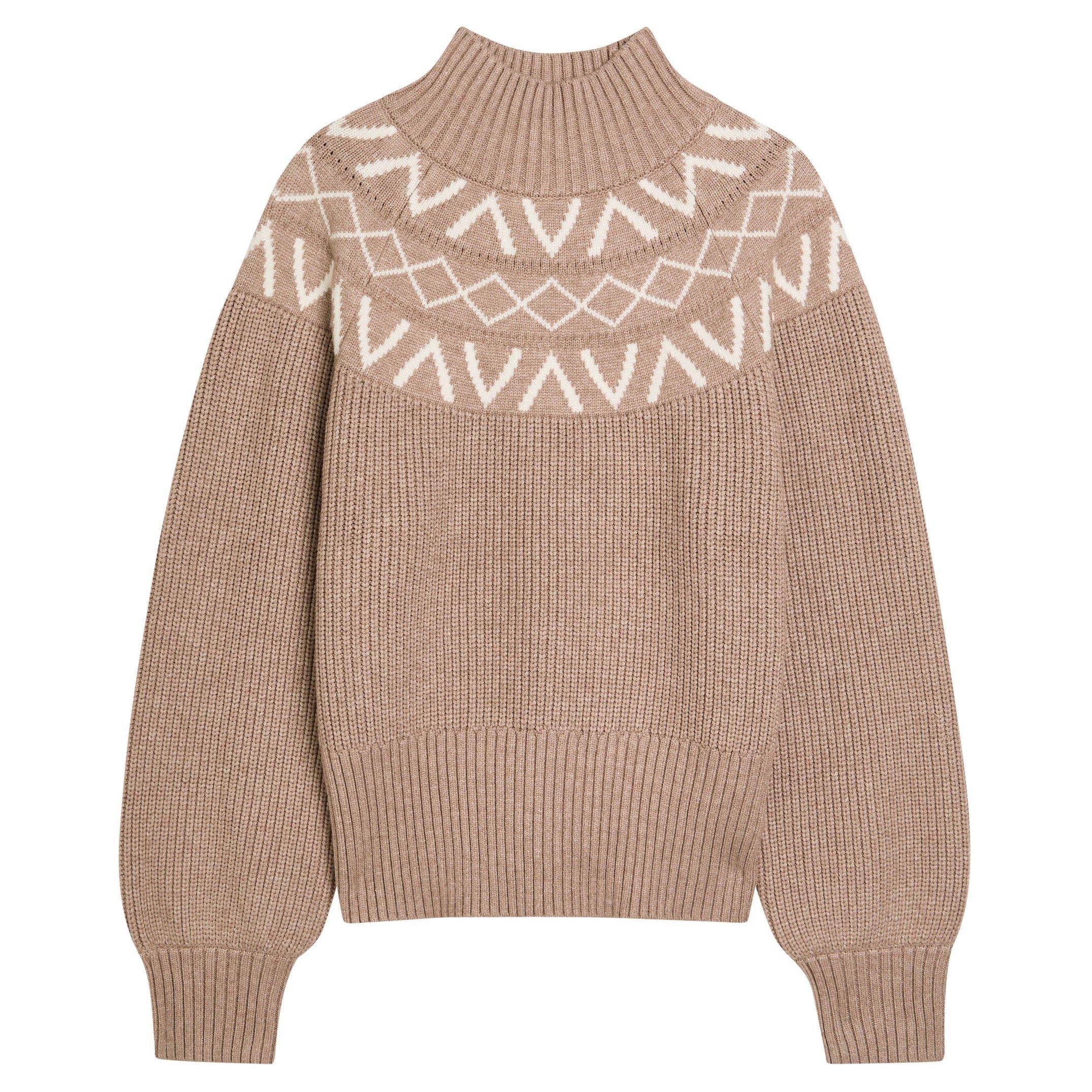BROWN AND OTHER - Varley - K Marcie Fairisle Yoke Knit