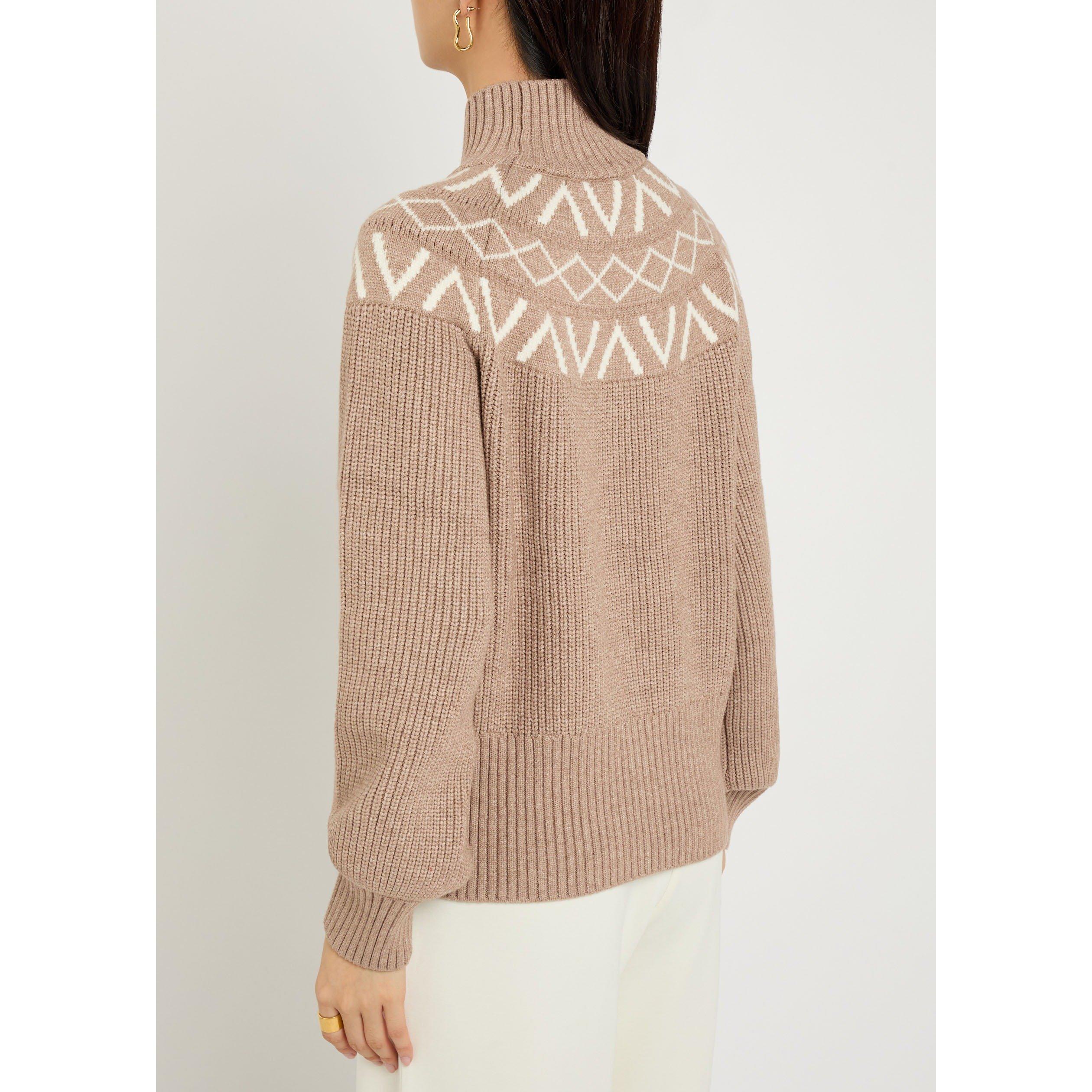 BROWN AND OTHER - Varley - K Marcie Fairisle Yoke Knit - 3