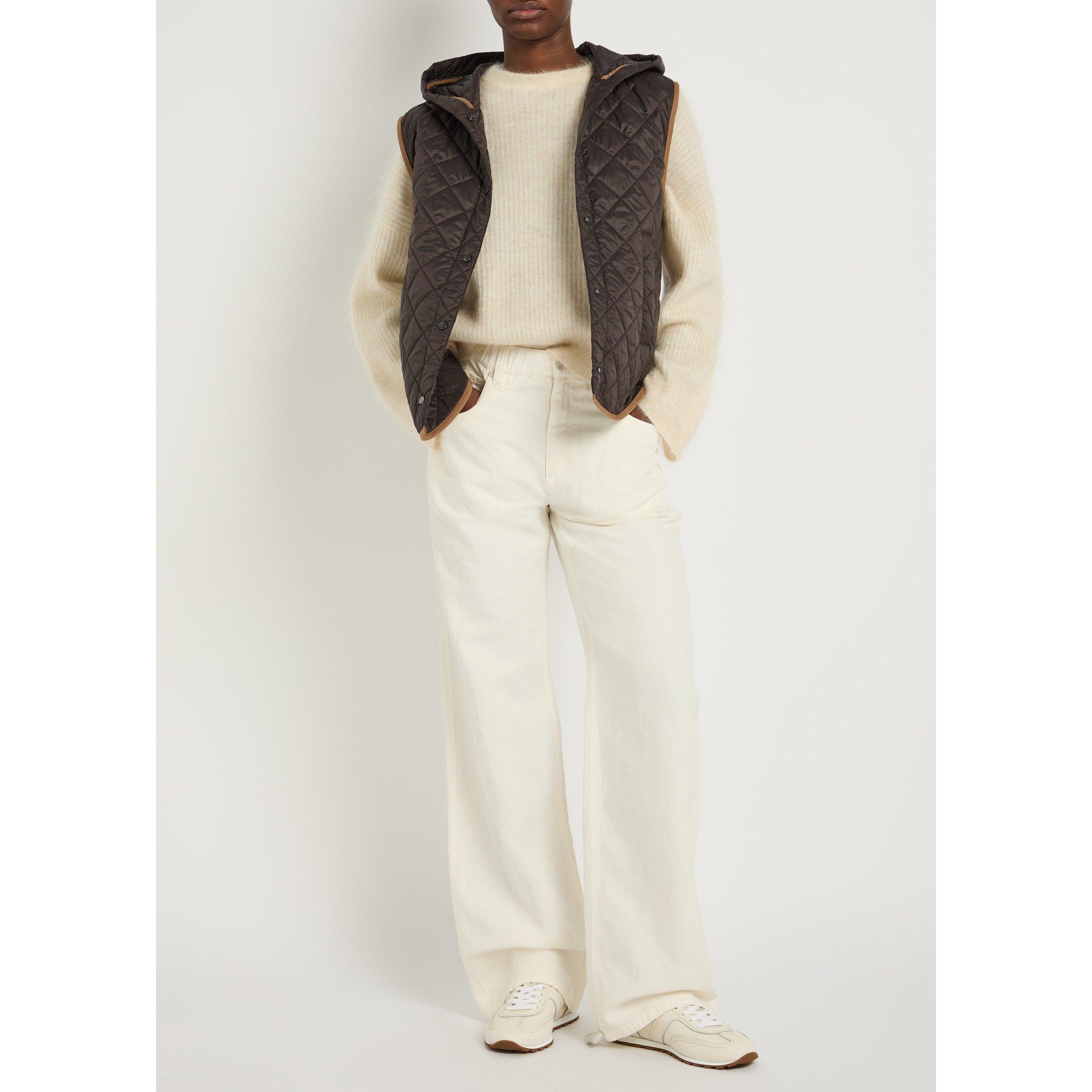 WHITE - Brunello Cucinelli - Women's Dyed Cotton Linen Wide Jeans - 5